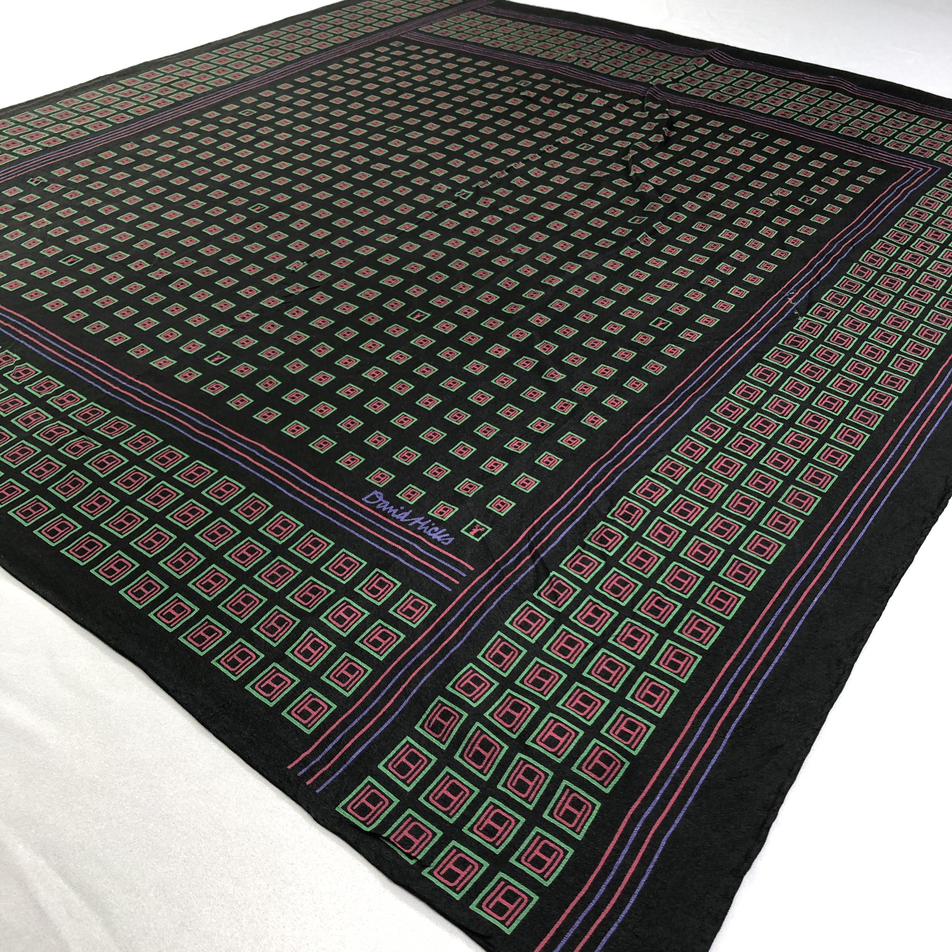 Vintage Vintage David Hicks Silk Scarf Size ONE SIZE - 3 Thumbnail