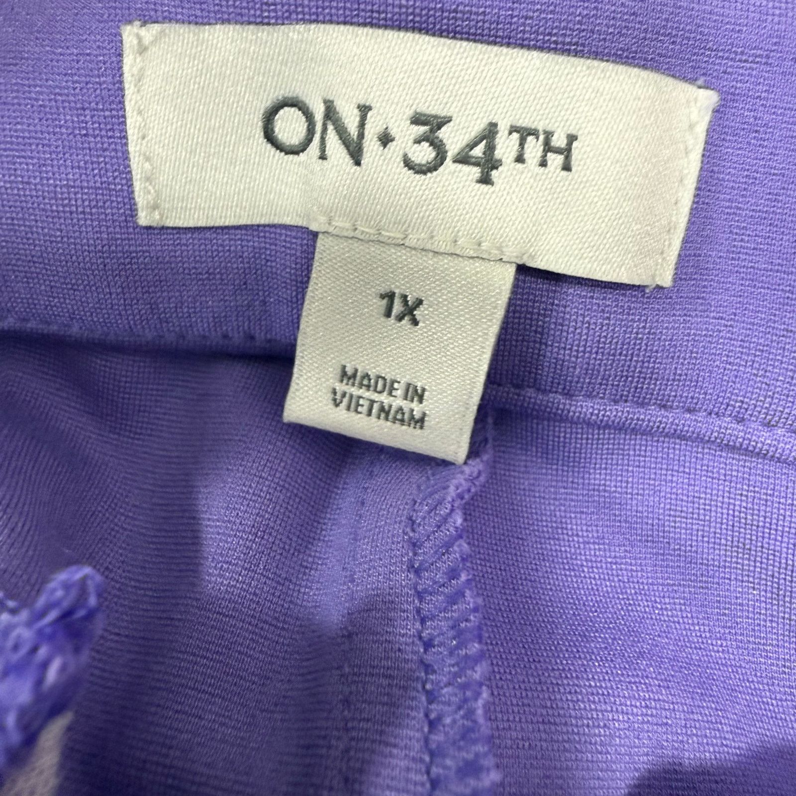 Macys On 34th Macys Women’s Pants sz 1X Purple NEW #G552 Size 39" - 5 Thumbnail