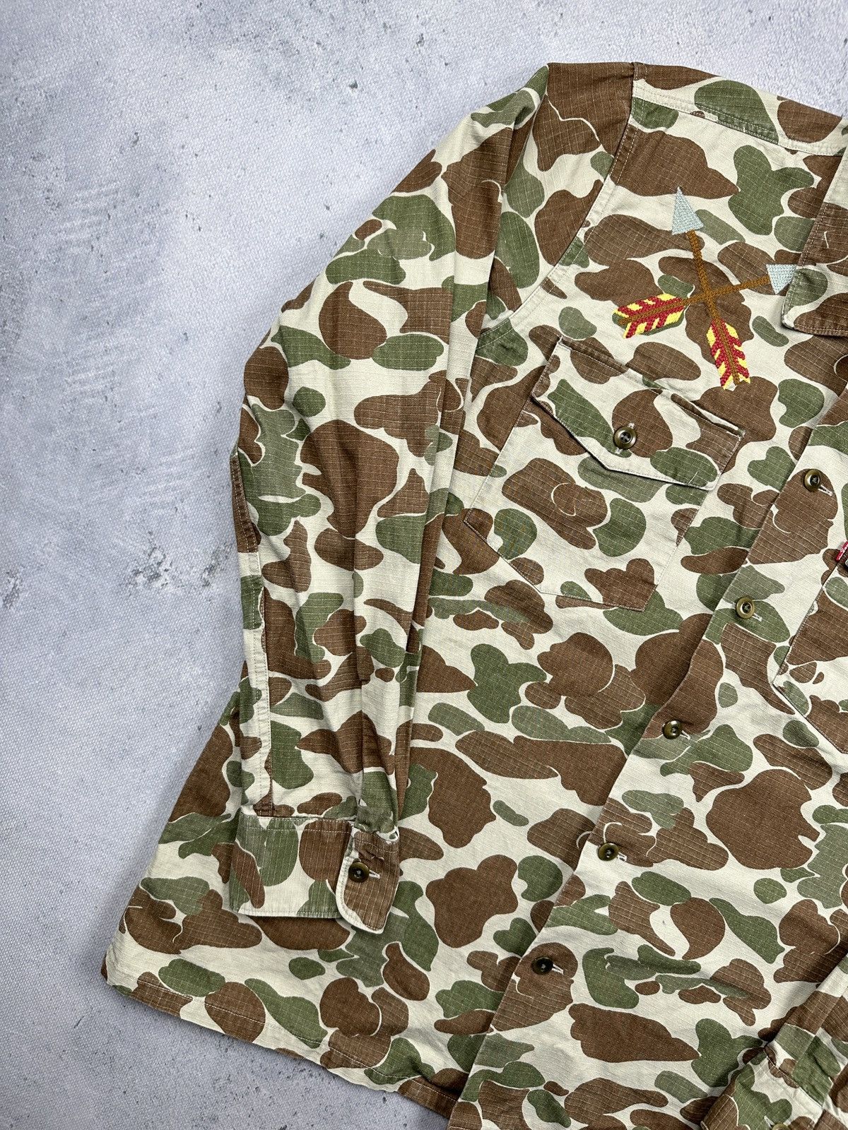 Levi's Vintage Levi’s San Francisco Camo Overshirt Eagle Embroidery Size US L / EU 52-54 / 3 - 4 Thumbnail
