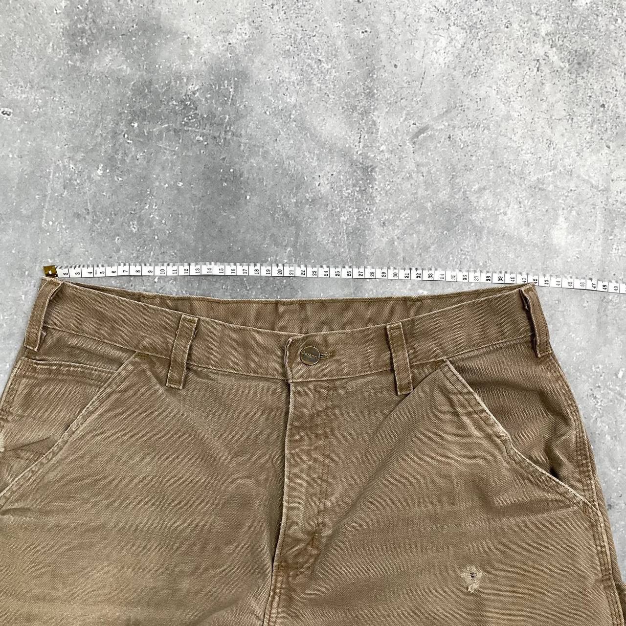 Carhartt Carhartt Carpenter Work Trashed Pants Brown W32 L28.5 Size US 32 / EU 48 - 24 Thumbnail