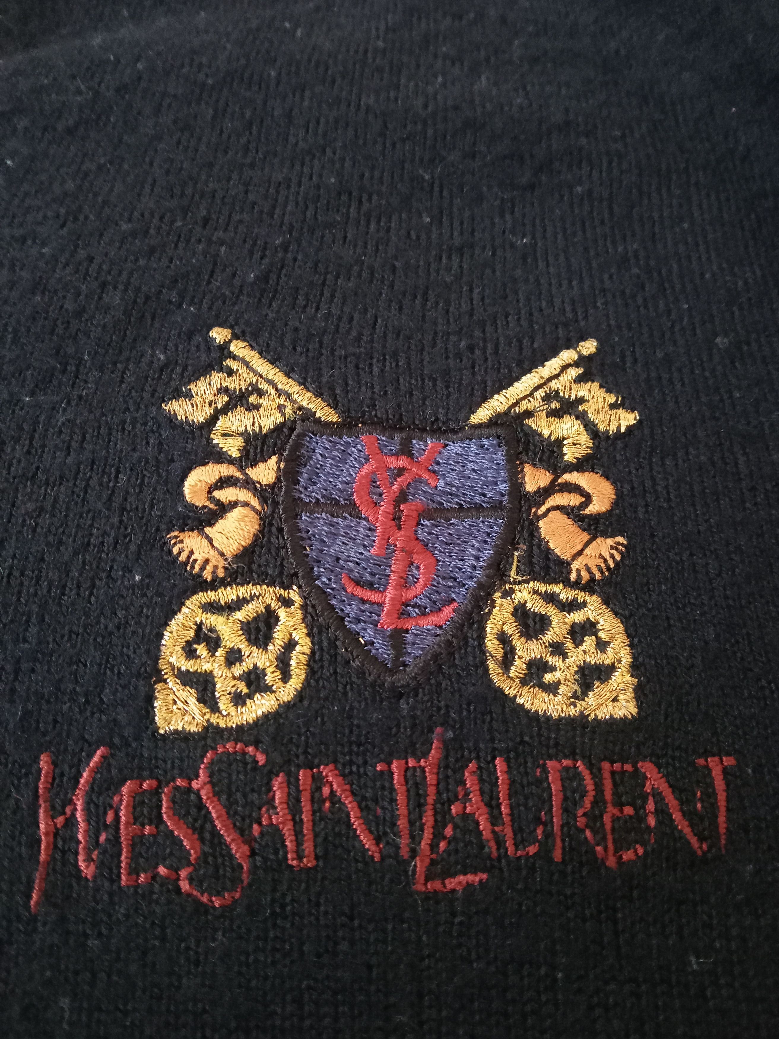 Yves Saint Laurent Vintage YSL Distressed Sweater Size US L / EU 52-54 / 3 - 6 Thumbnail