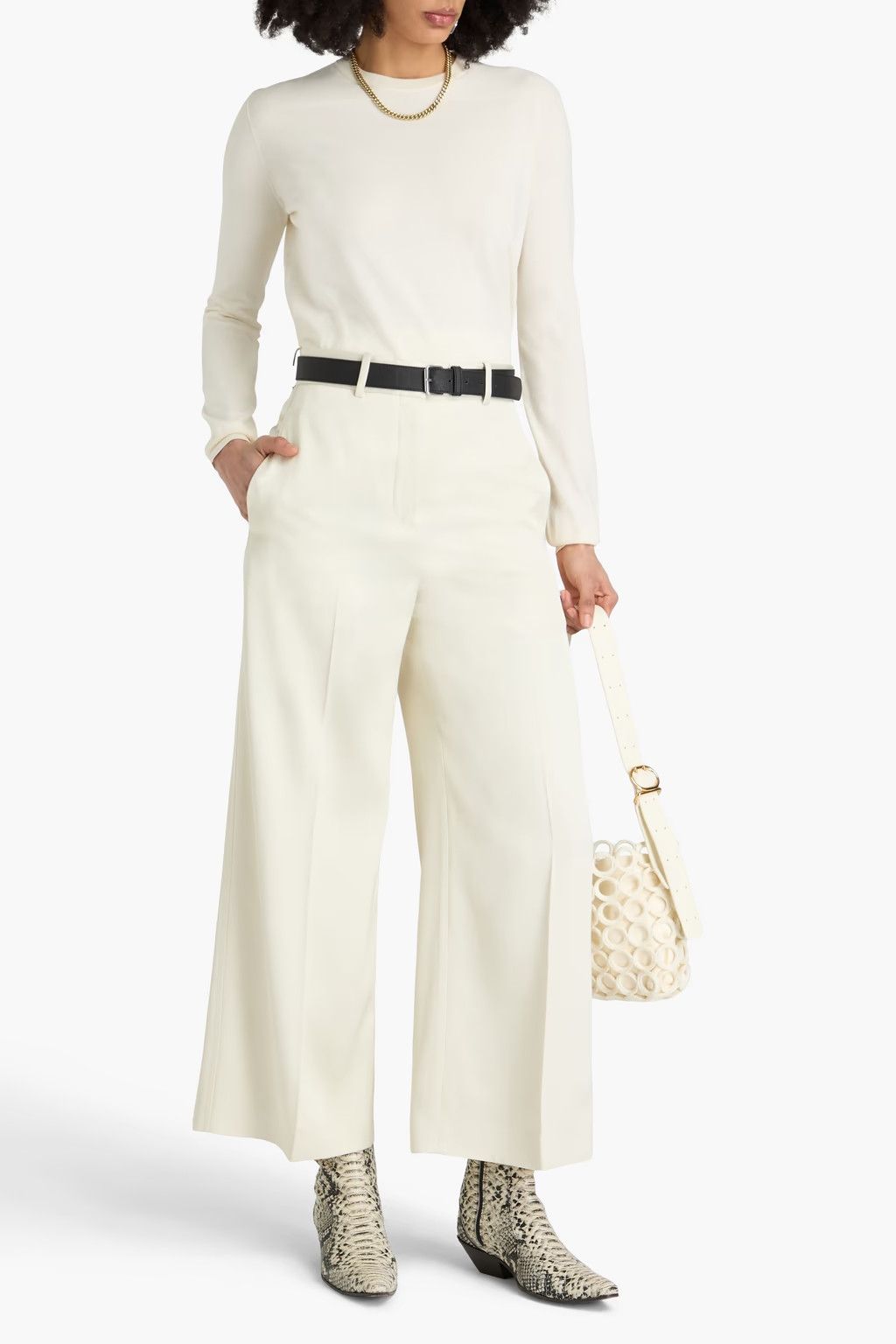 Jil Sander o1y1025 Casual Pant in White Size 28" / US 6 / IT 42 - 2 Thumbnail