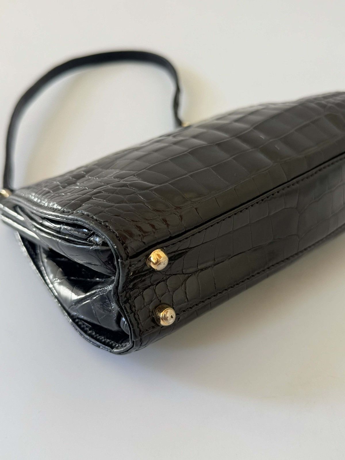 Gucci Gucci by Tom ford Black Crocodile Embossed Leather Handbag Size ONE SIZE - 7 Thumbnail