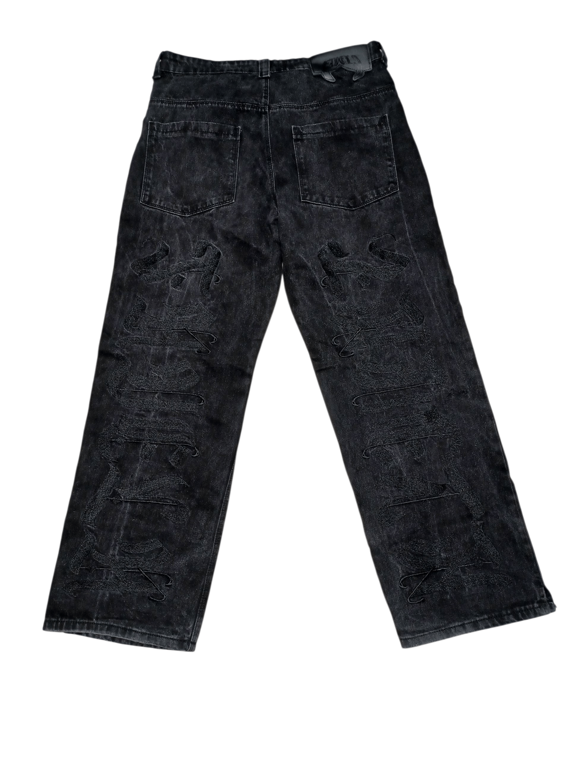 FAVELA FAVELA FIRE EMBROIDERED JAPANESE STREETWEAR WIDE JEANS DENIM Size US 36 / EU 52 - 1 Thumbnail