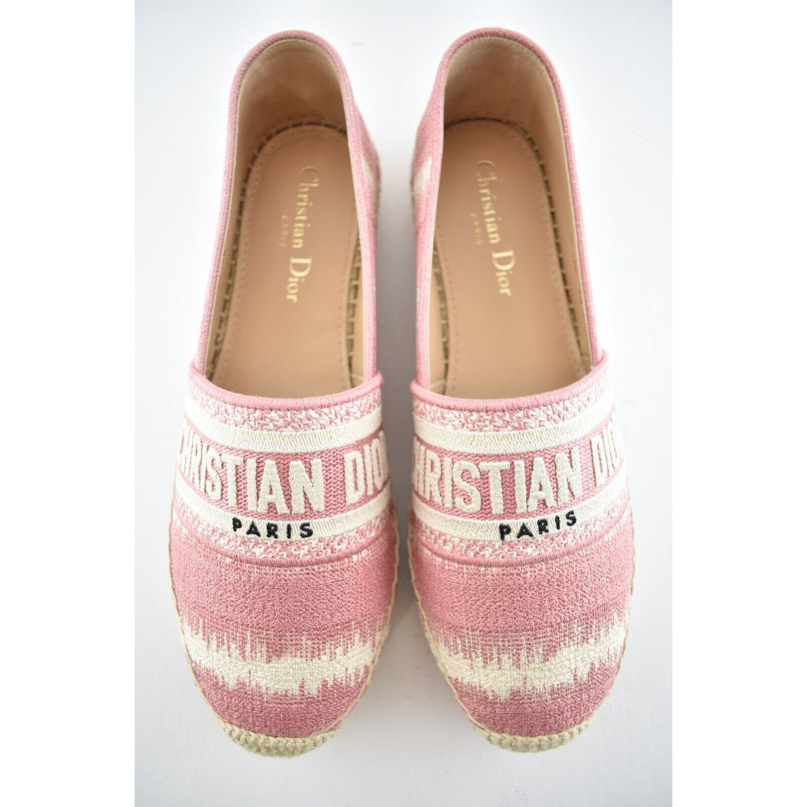 Dior Granville D Stripes Logo Embroidered Espadrille Flat 42 Size US 12 / IT 42 - 8 Thumbnail