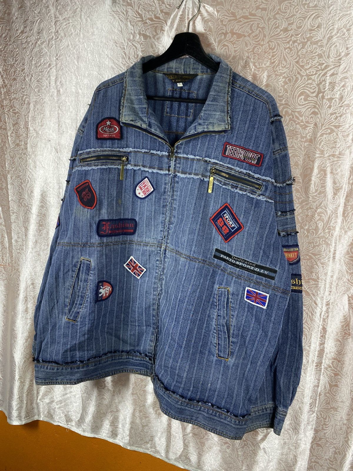 Vintage Vintage Parto Sport Patchwork Denim Jacket Tech Sport Size US XL / EU 56 / 4 - 4 Thumbnail