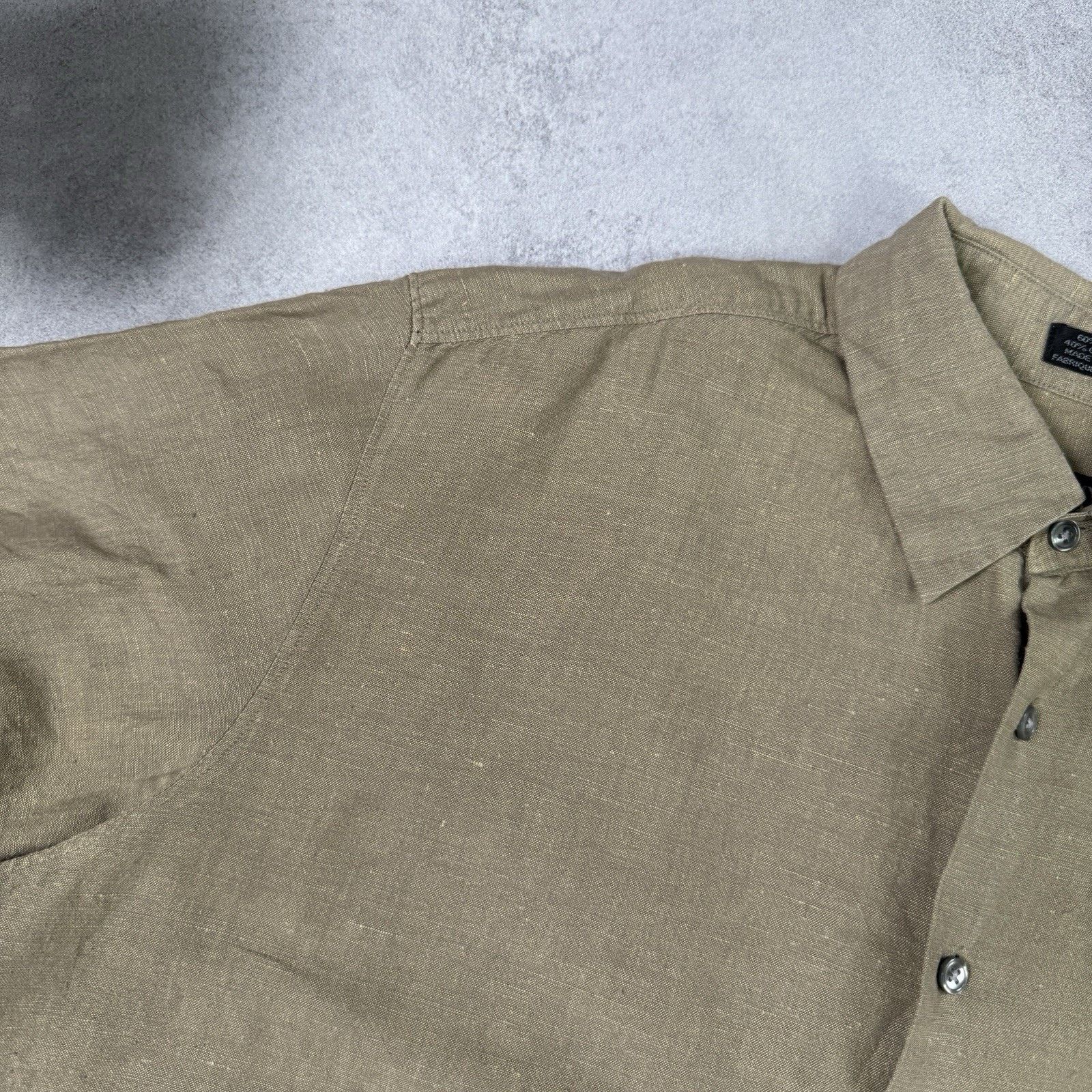 DKNY DKNY Donna Karan Men Linen/Cotton Men Shirt Button Up Size US XL / EU 56 / 4 - 4 Thumbnail