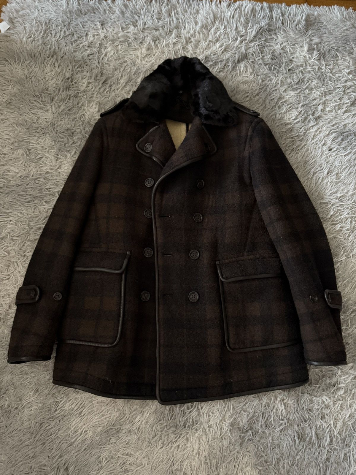 Burberry Prorsum AW11 runway shearling coat Size US L / EU 52-54 / 3 - 2 Thumbnail