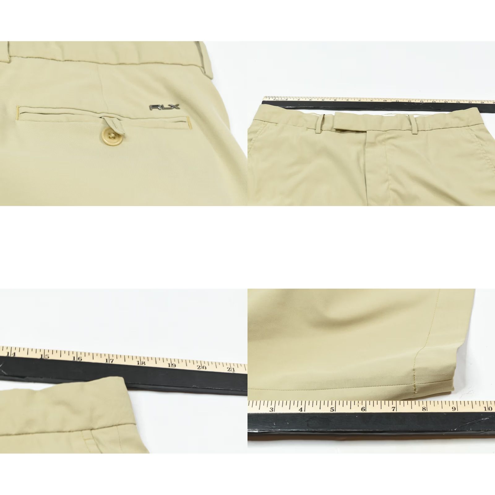 RLX Ralph Lauren RLX Ralph Lauren Golf Shorts Mens 35 Beige Classic Fit Stretch Flat-Front Size US 35 - 8 Thumbnail