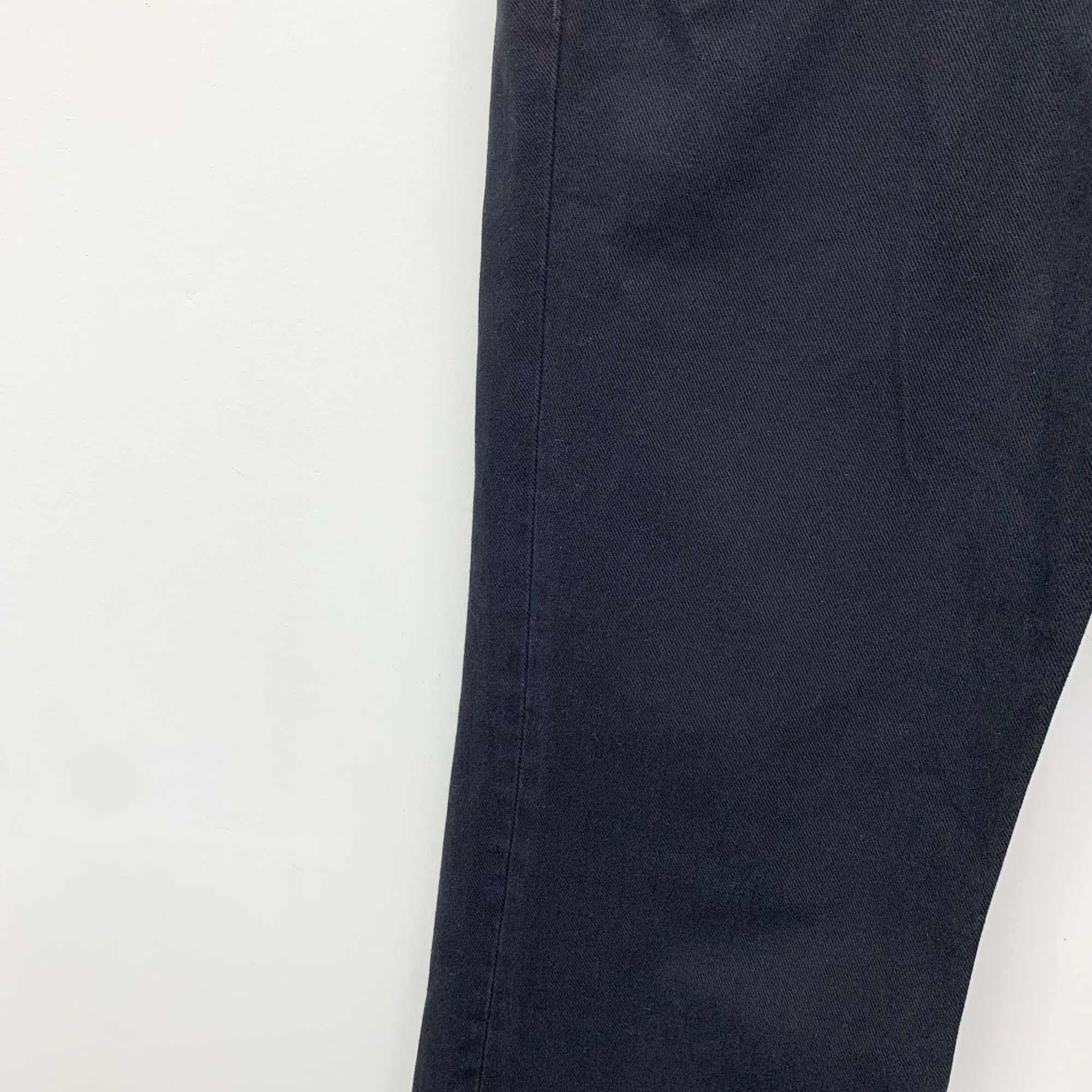 Balenciaga BALENCIAGA GARDE-ROBE Black Wide Leg Cotton Denim Trousers M Size US 31 - 6 Thumbnail