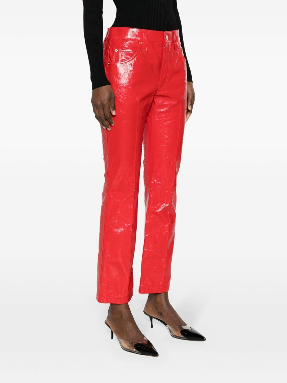 Gucci o1y0925 Casual Pant in Red Size 27" / US 4 / IT 40 - 2 Thumbnail