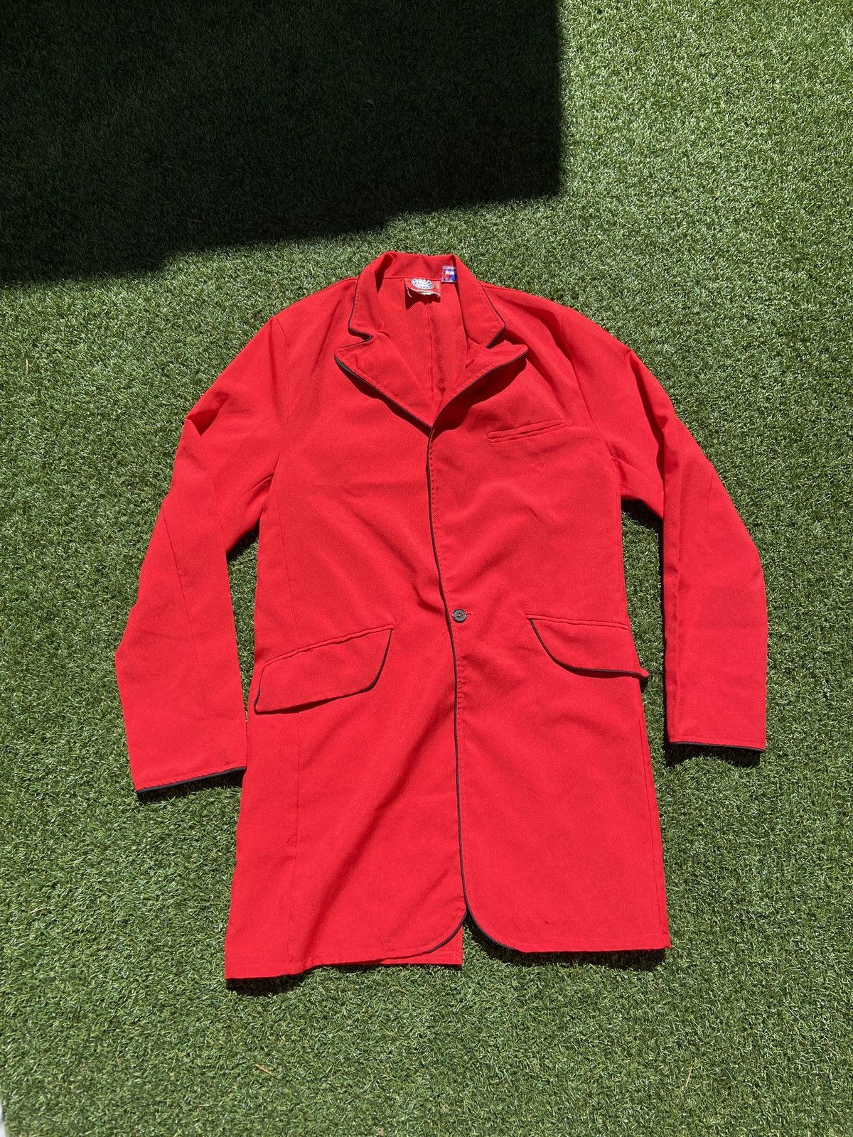 Vintage VTG 90’s Red Balls On Fire Red Coat / Robe Size US M / EU 48-50 / 2 - 1 Thumbnail