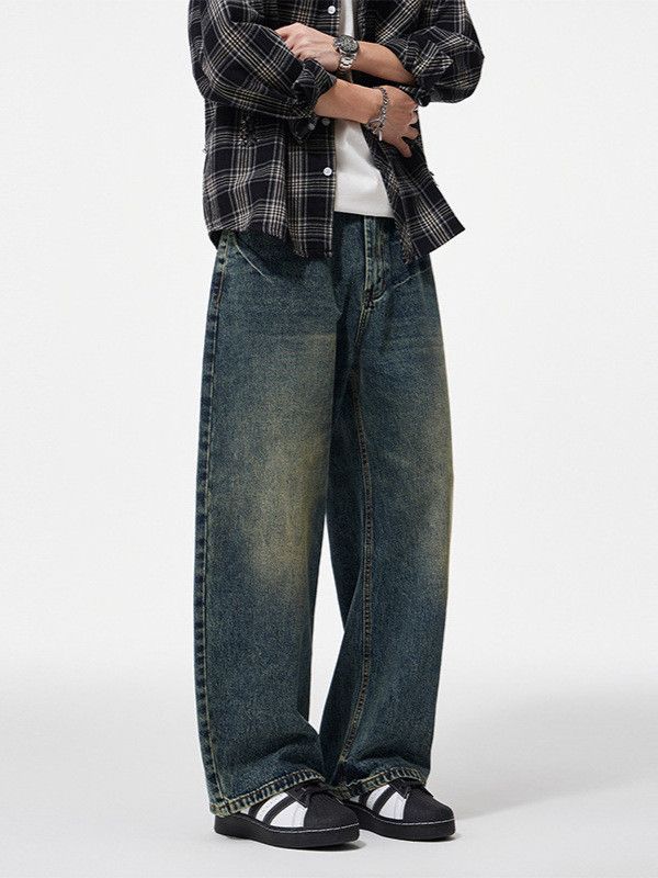 Vintage American High-Street Retro Washed Loose-Fit Curved-Leg Jeans Size US 32 / EU 48 - 3 Thumbnail