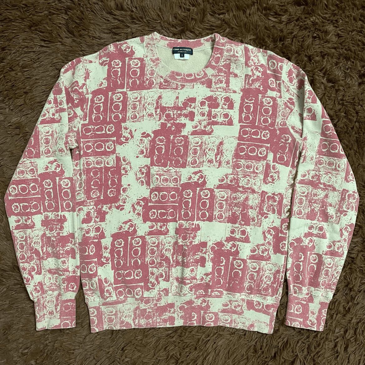 Comme des Garcons Homme Plus Comme Des Garcons Homme Plus 08SS Pink Eyes Sweatshirt Size US S / EU 44-46 / 1 - 1 Thumbnail