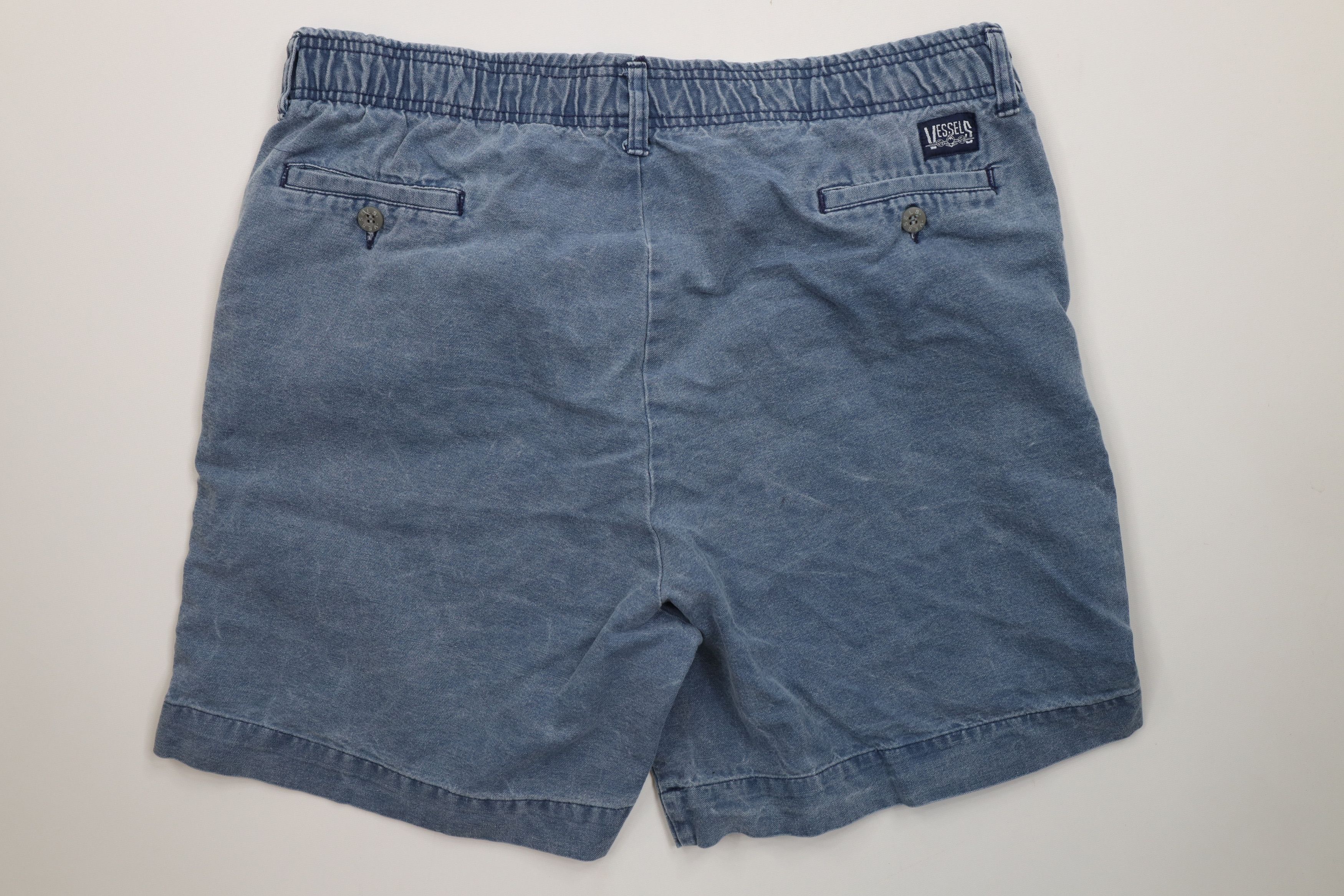 Vintage Vintage 90s Streetwear Stonewash Above Knee Shorts Blue Size US 36 / EU 52 - 8 Thumbnail