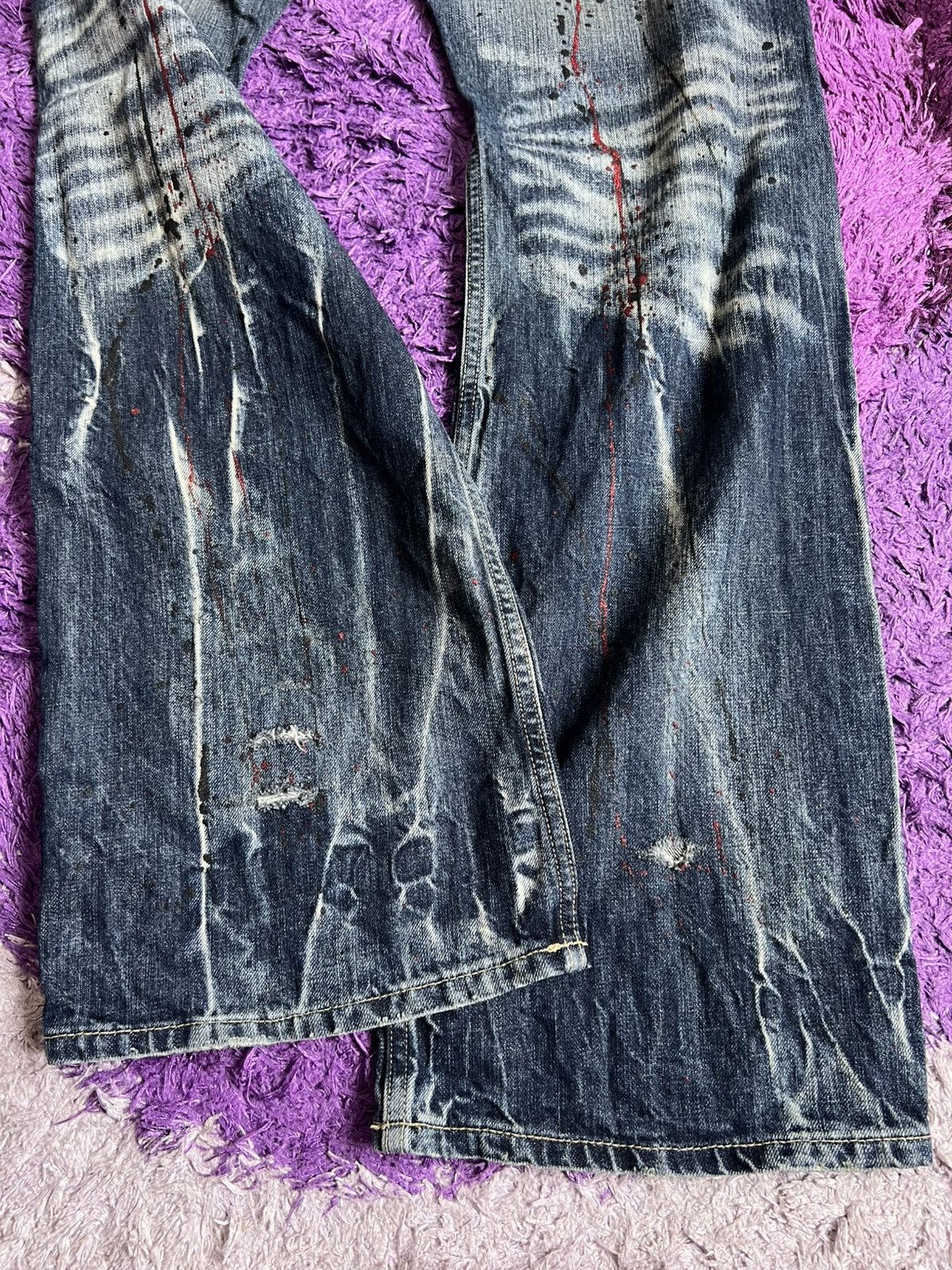 If Six Was Nine × Japanese Brand × Vintage Root Three Style Flare Denim Jeans Size US 32 / EU 48 - 7 Thumbnail