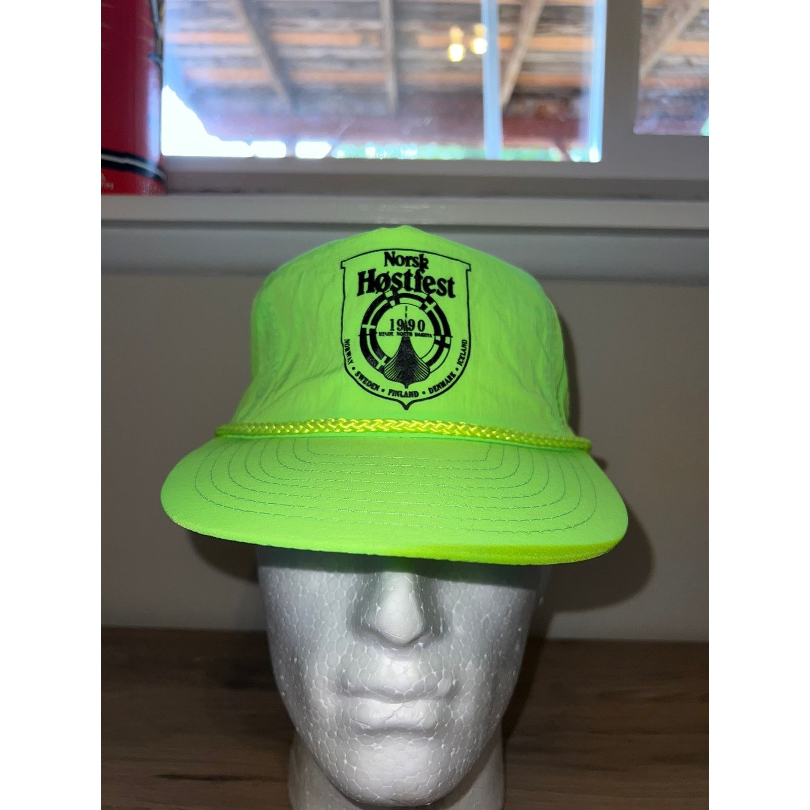 Vintage 1990 Norsk Hostfest Norway Sweden North Dakota Hat Headwear Size ONE SIZE - 2 Thumbnail