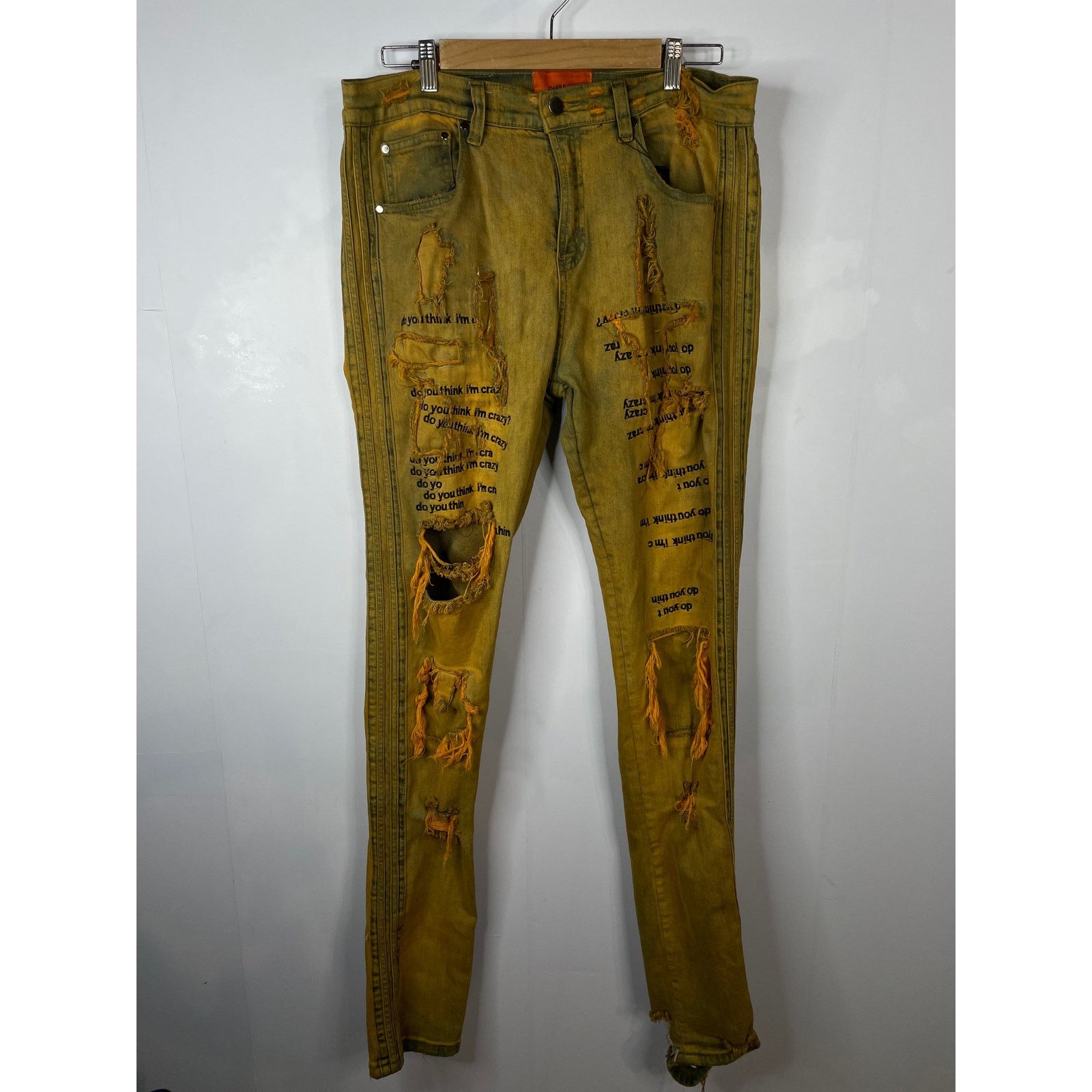 Who Decides War WDW Rust Sculture Jeans Size US 36 / EU 52 - 1 Thumbnail