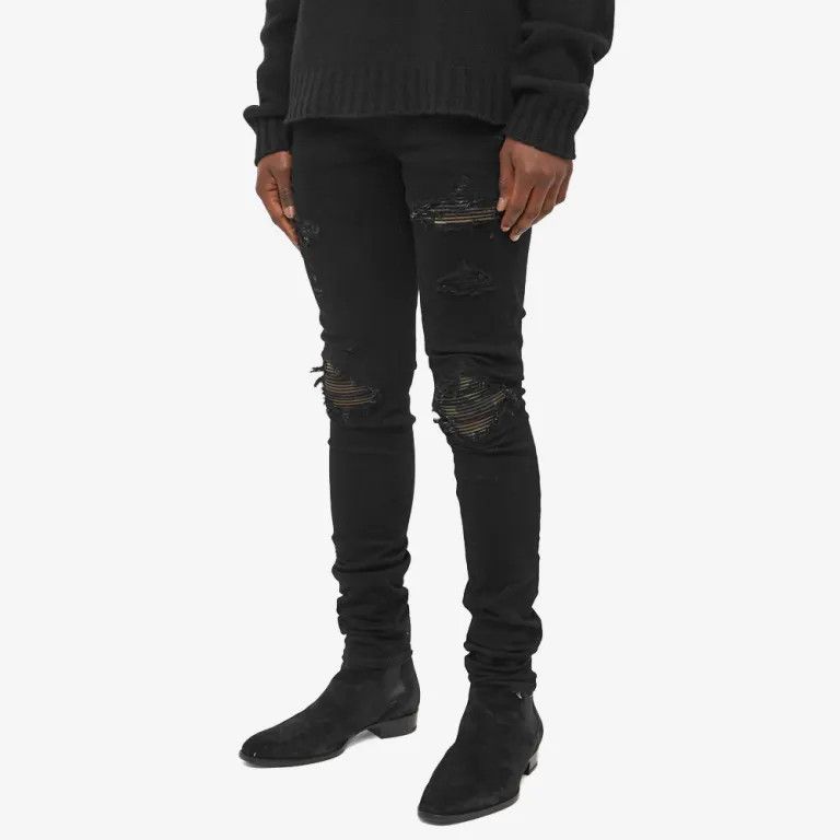 Amiri o1gr1nt0824 MX1 Camo Jeans in Black Size US 30 / EU 46 - 3 Thumbnail