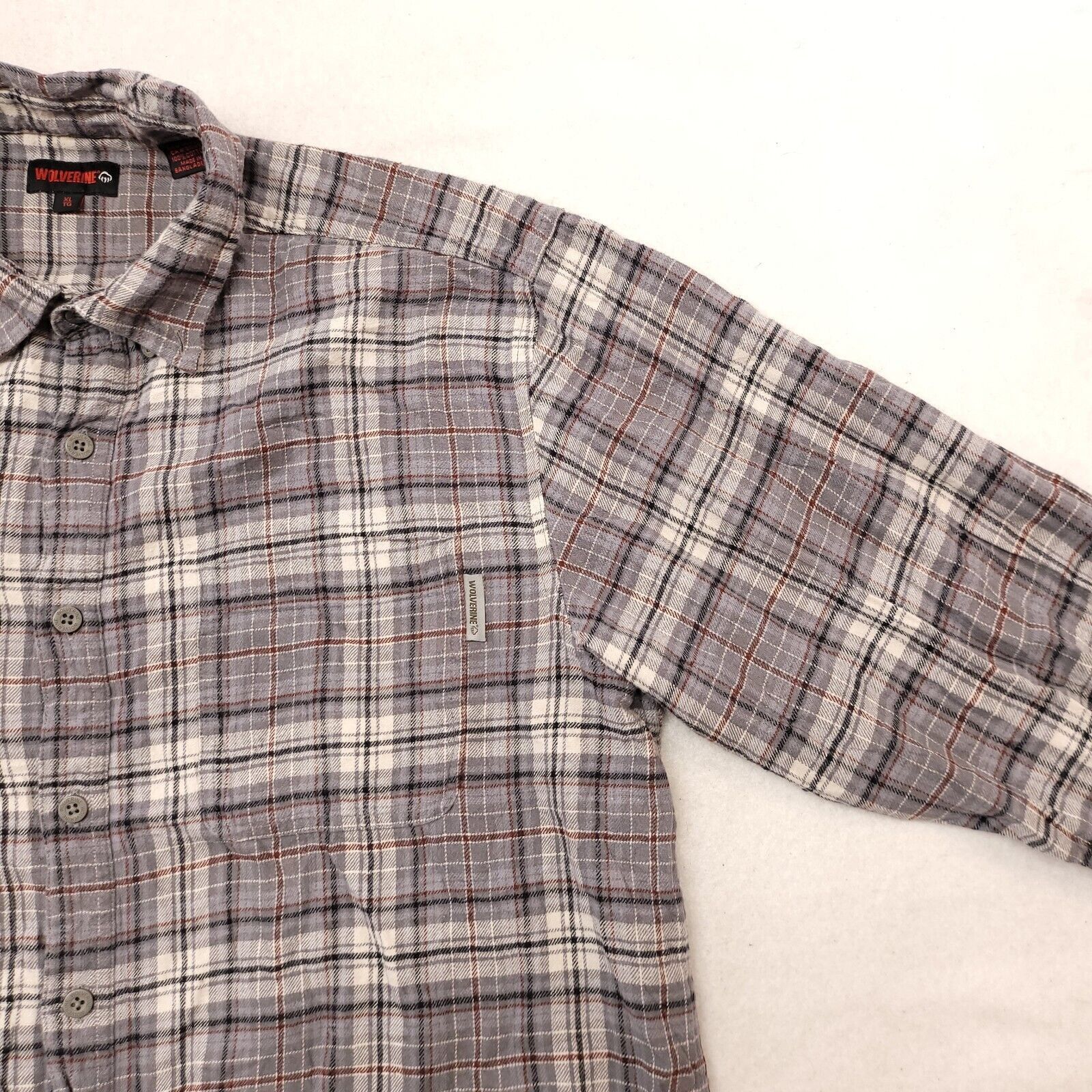 Wolverine Wolverine Tartan Flannel Shirt Mens Size Extra Large XL Gray Size US XL / EU 56 / 4 - 5 Thumbnail
