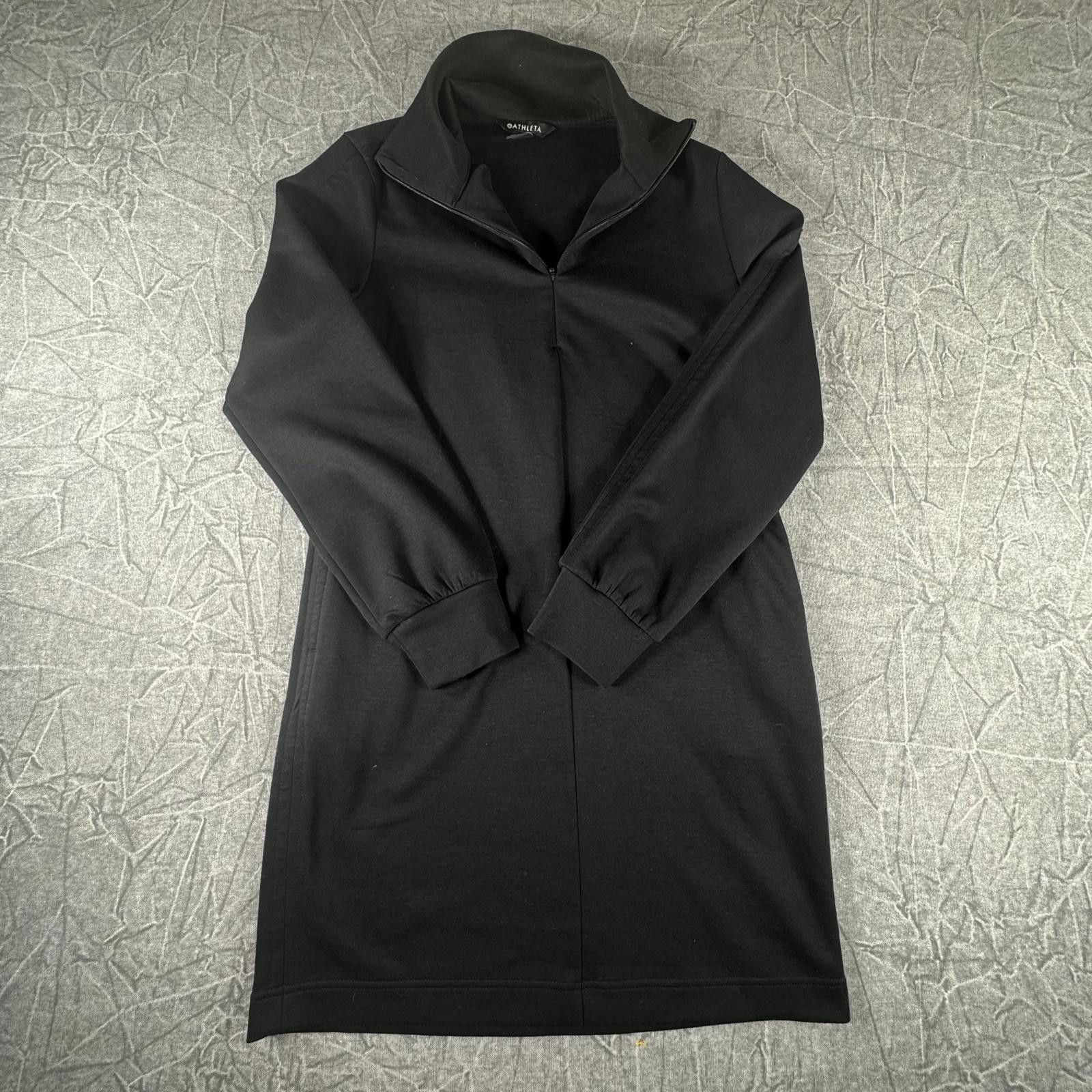 Other Athleta Dress Women's XS Black Front Zip Long Sleeve Size XS / US 0-2 / IT 36-38 - 1 Thumbnail