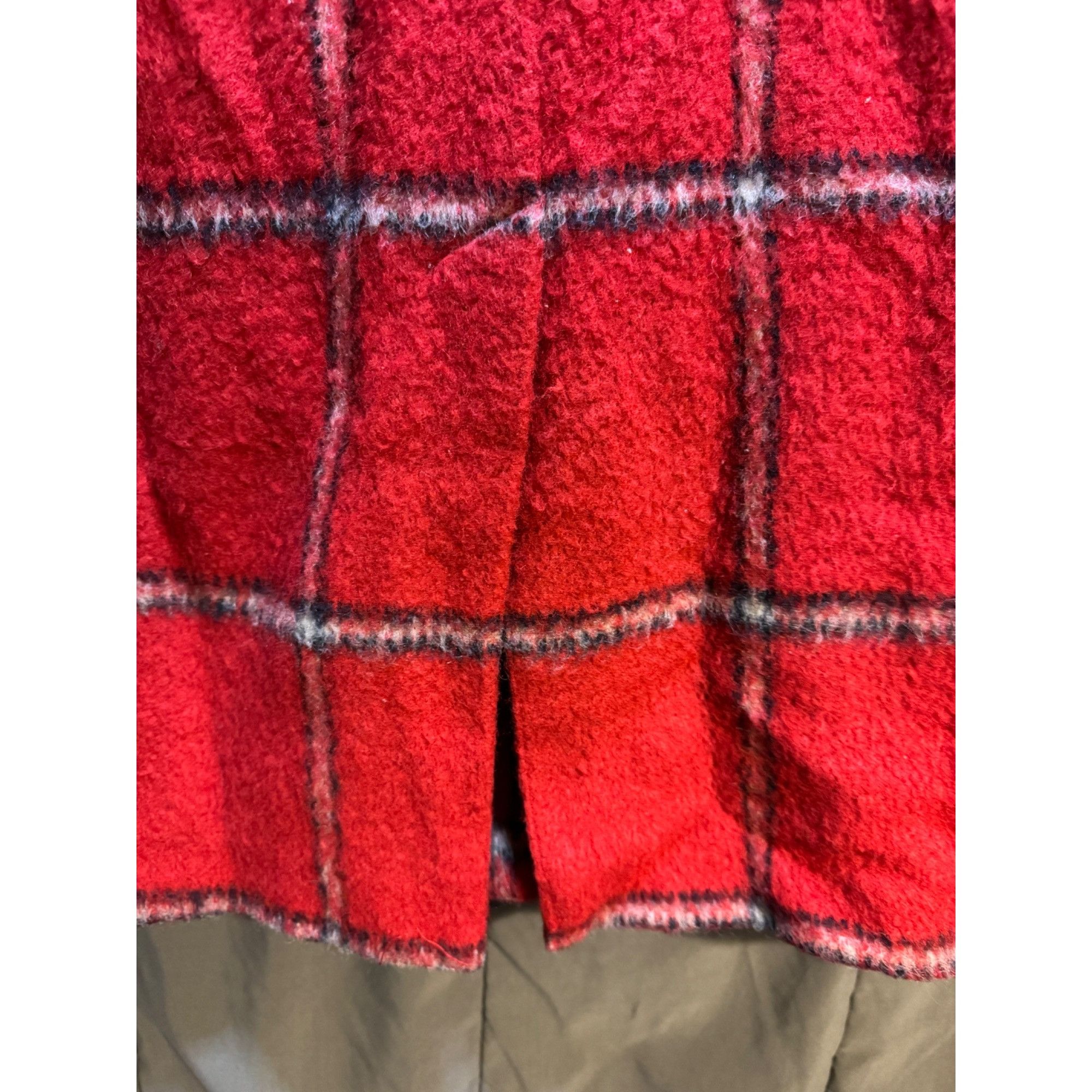 Tommy Hilfiger Tommy Hilfiger Red Plaid Wool Blend Coat With Gray Hood XS Size XS / US 0-2 / IT 36-38 - 5 Thumbnail
