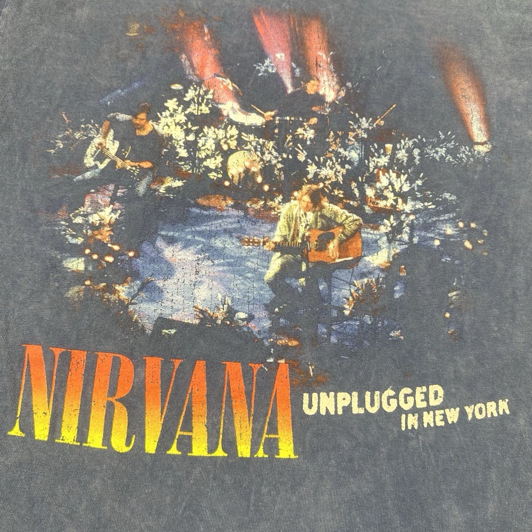 Vintage Nirvana Unplug Band T Shirt Mens Medium Blue Vintage Graphic Print Short Sleeve Crew Neck Cotton Knit Logo NIRVANA Band, Music, Punk Mens Size US M / EU 48-50 / 2 - 3 Thumbnail