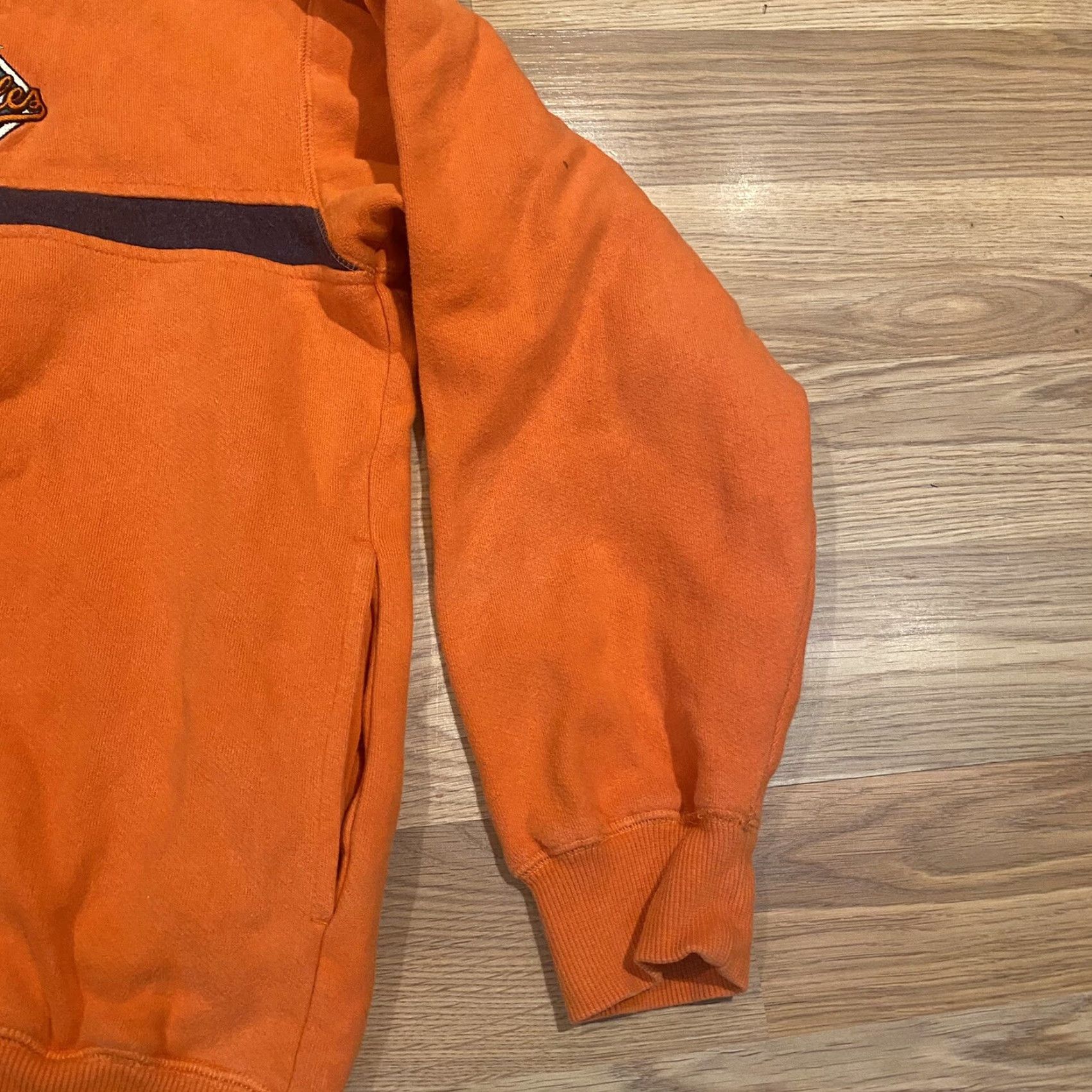 Vintage VINTAGE Antigua Baltimore Orioles Long Sleeve 1/4 Zip Pullover Sweatshirt Men M Orange Crew Neck Logo Sweatshirt Orioles Golf Mens Size US M / EU 48-50 / 2 - 4 Thumbnail
