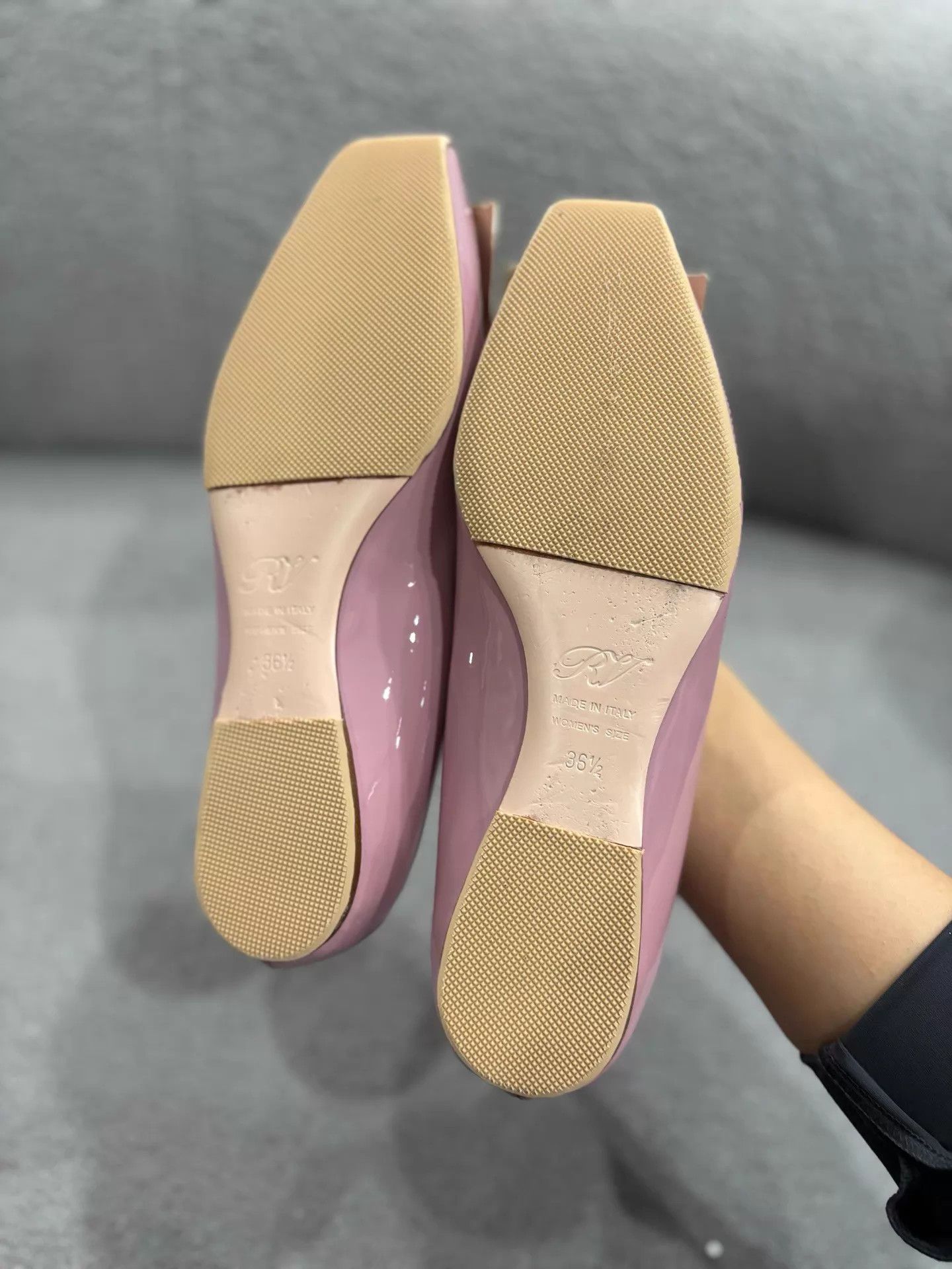 Roger Vivier RV Sakura Pink Square Buckle Flats 99 New 36.5 Size US 6 / IT 36 - 2 Thumbnail