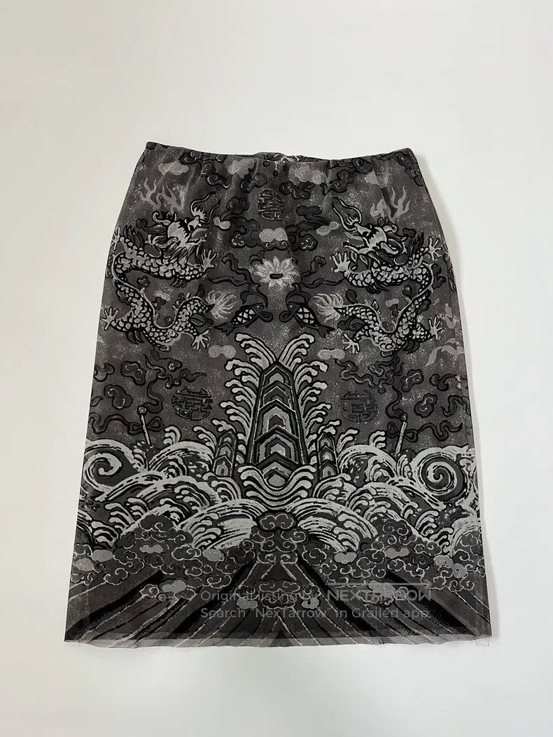 Vivienne Tam Vivienne Tam size S Dragon纹 Totem Hem Skirt, Mesh Short Sk Size 24" / US 00 / IT 34 - 1 Thumbnail