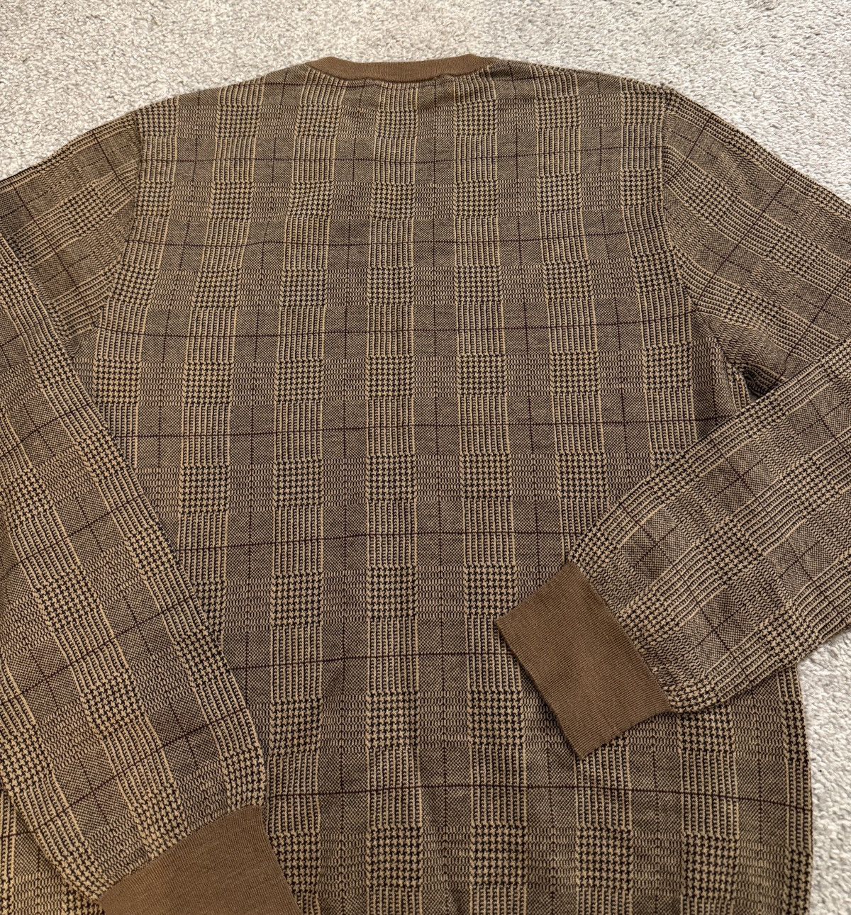 Ralph Lauren Purple Label Ralph Lauren Purple Label Glen Plaid Cashmere-blend Sweater Size US M / EU 48-50 / 2 - 8 Thumbnail