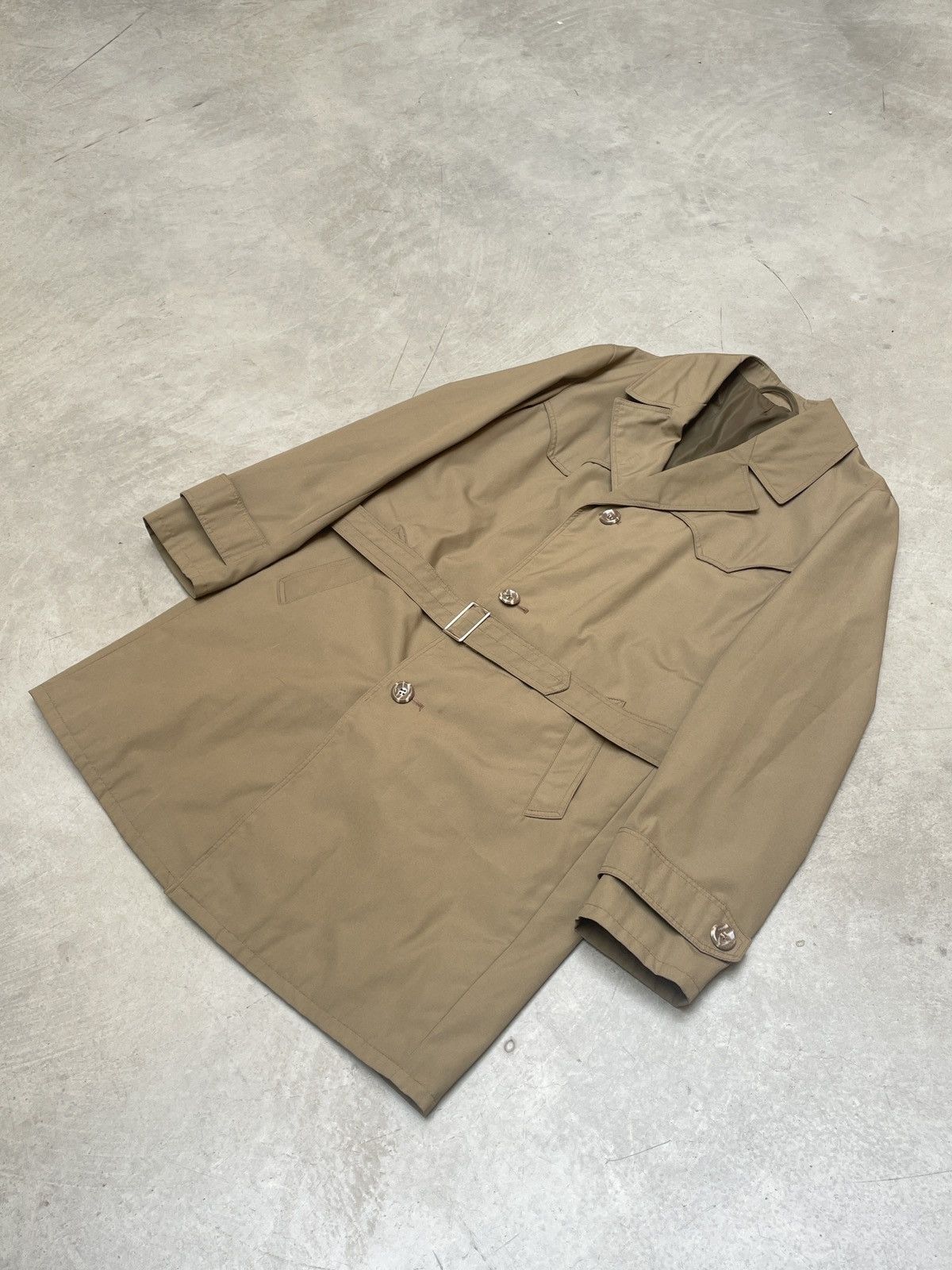 Vintage Vintage ODETA Trench Coat 60s 70s Belted Khaki Size US L / EU 52-54 / 3 - 9 Thumbnail