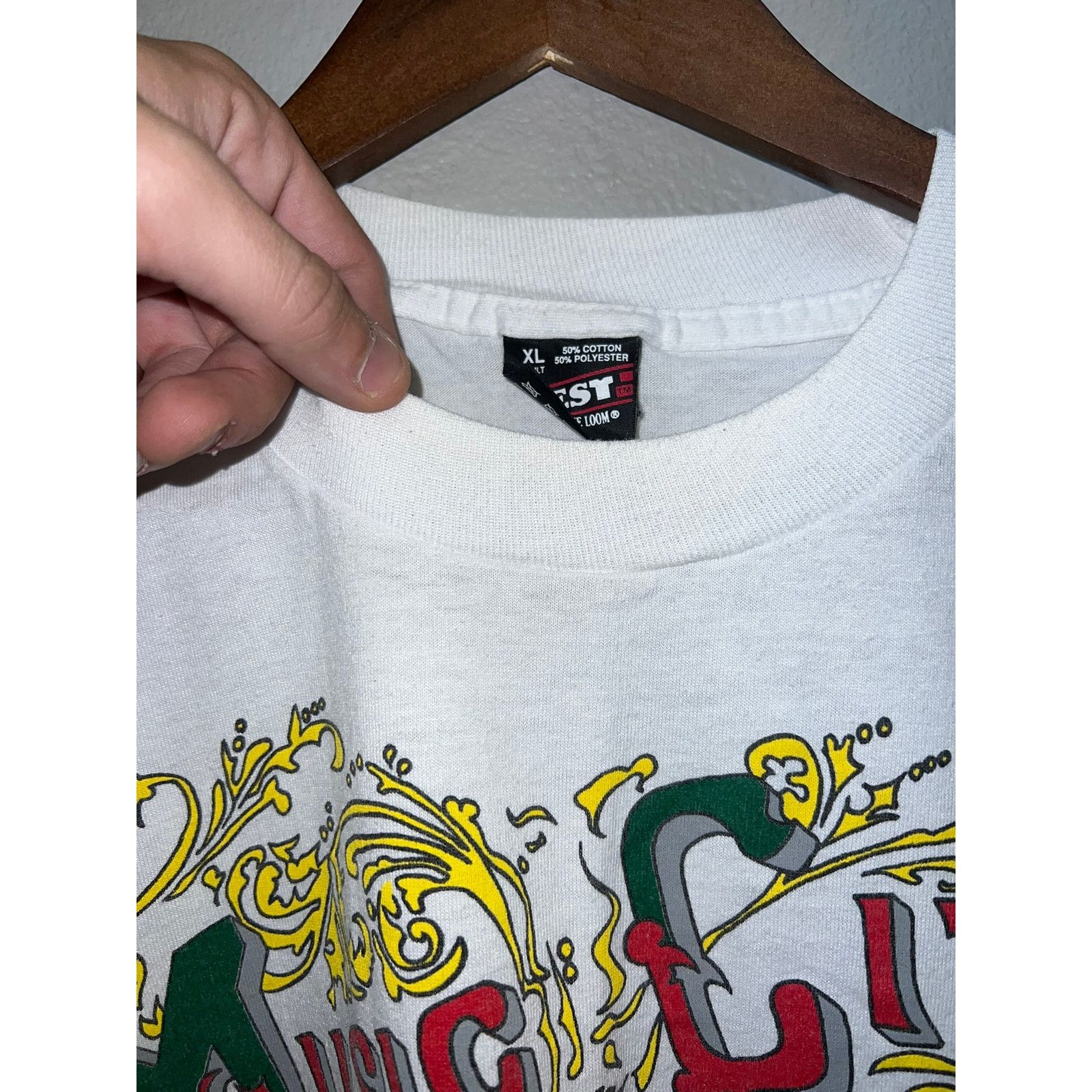 Fruit Of The Loom Vintage Music City Shirt Saloon Nashville TN Tee 90s 1994 XL Size US XL / EU 56 / 4 - 7 Thumbnail