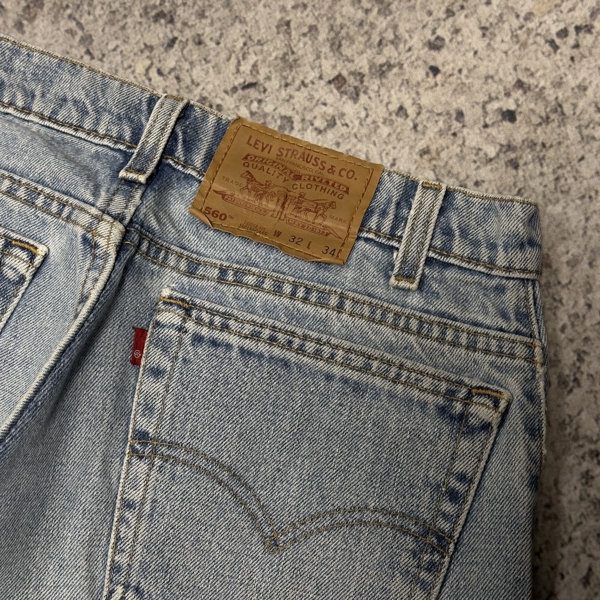 Levi's 90s Levi’s 560 Light Wash Jeans USA ERD Grunge Chrome Size US 31 - 7 Thumbnail