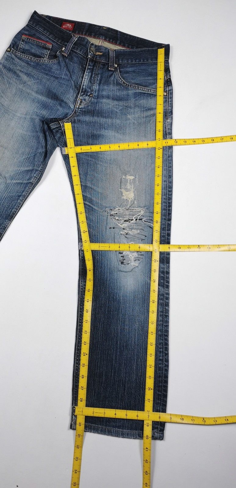 Edwin Edwin Blue Trip Distressed Denim Jeans Size US 32 / EU 48 - 11 Thumbnail
