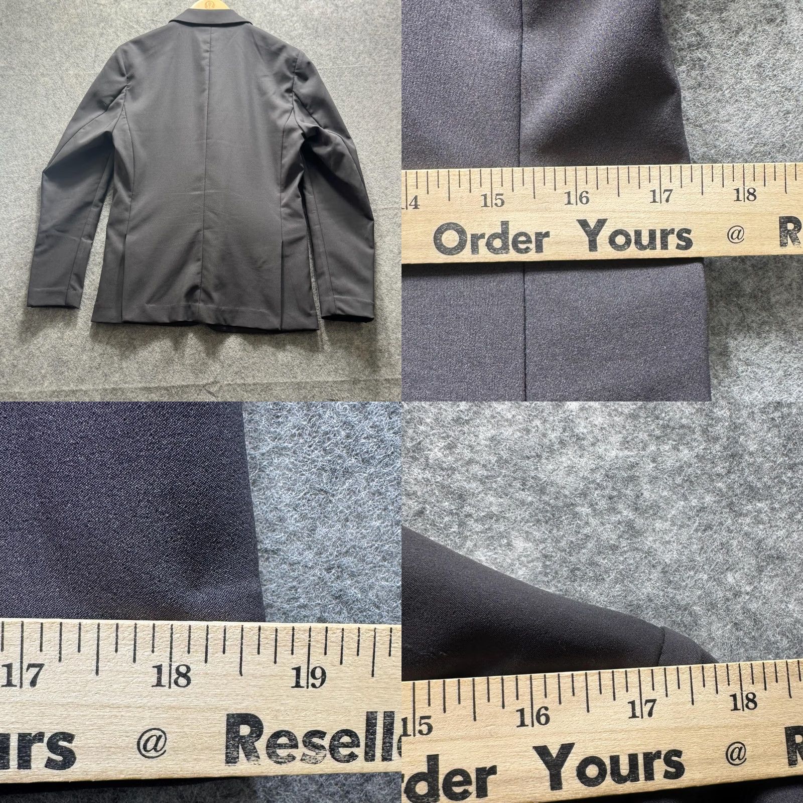 Vintage Tailored Athlete Tech Suit Jacket Mens 38 Gray Athletic Fit Two-Button Notch Lapel Two-Button Front SH Jacket Size 38R - 9 Thumbnail