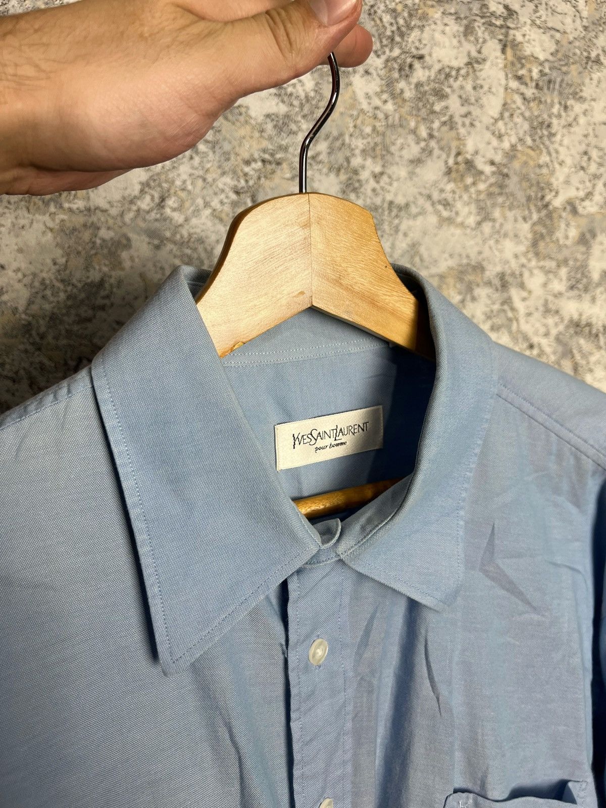 Yves Saint Laurent Yves Saint Laurent Long Sleeve Shirt Button Up YSL Size L Size US L / EU 52-54 / 3 - 3 Thumbnail