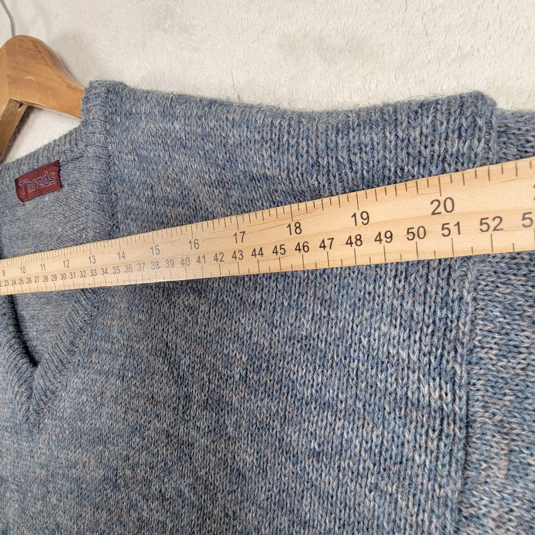 Vintage VINTAGE Threds Sweater Cardigan V-Neck Argyle Diamond Pattern Men M Blue Gray 90s Preppy Classic All Seasons Size US M / EU 48-50 / 2 - 7 Thumbnail