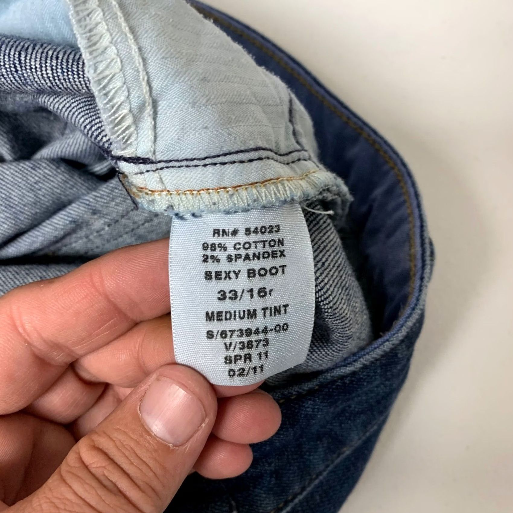 Gap Gap 1969 Sexy Boot Jeans Womens 33/16r Blue Medium Tint Stretch 5-Pocket Denim Bootcut 1969 Womens Jeans Regular Size 16 Size 38" / US 16 / IT 52 - 4 Thumbnail