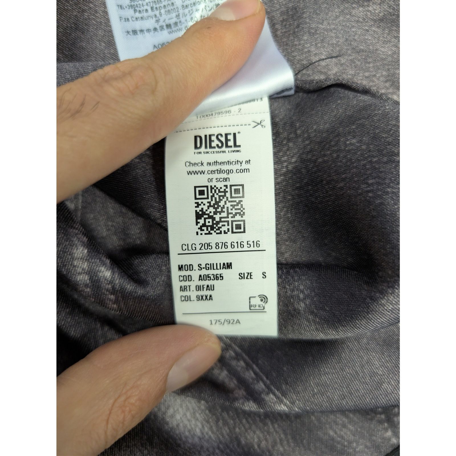 Diesel o1rshd1 S-Gilliam Biker-Jacket Effect Shirt in Black Size US L / EU 52-54 / 3 - 19 Thumbnail
