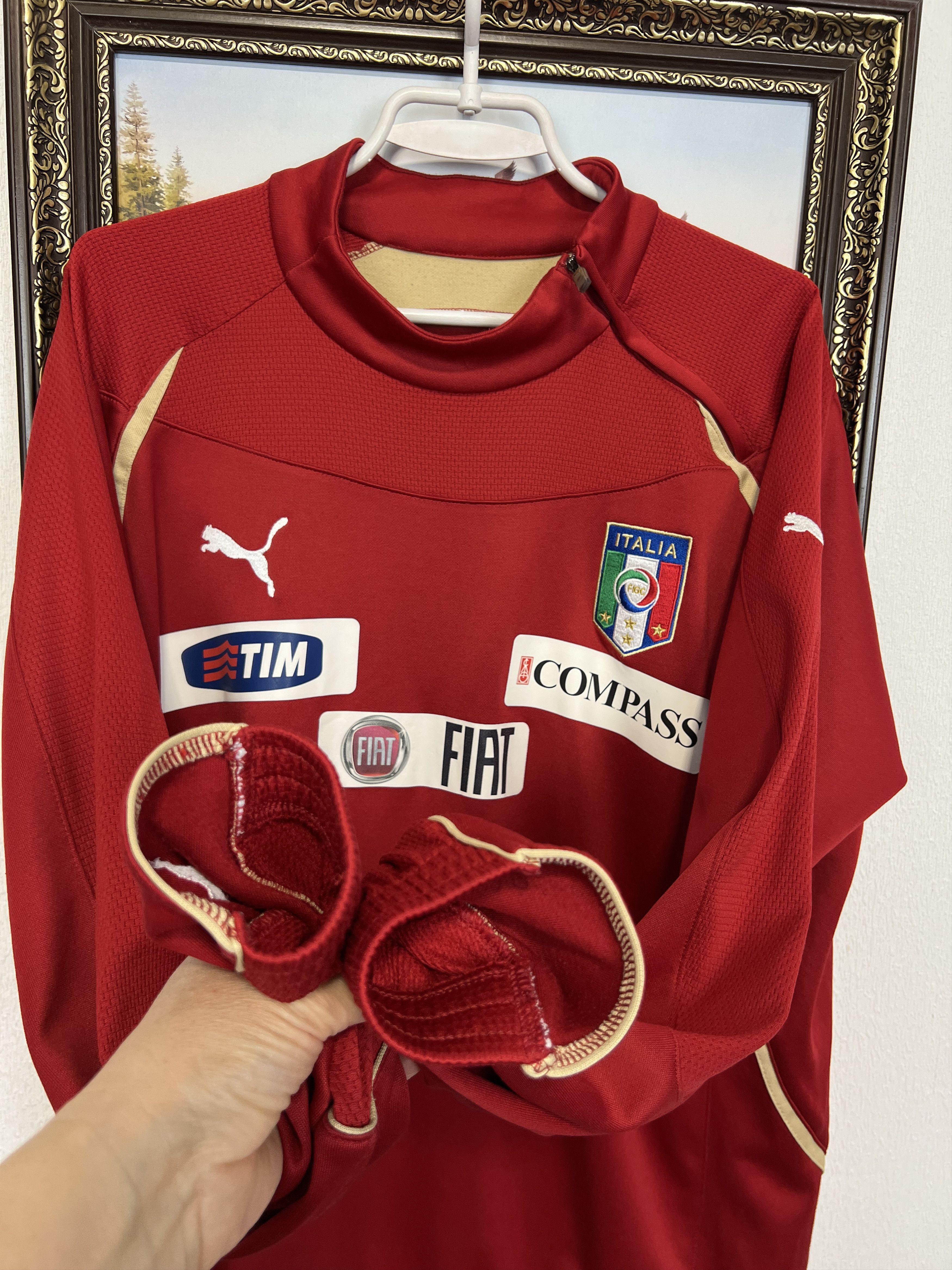Puma Italy Football Player Issue Train Sweatshirt Jacket Maglia Size US L / EU 52-54 / 3 - 7 Thumbnail