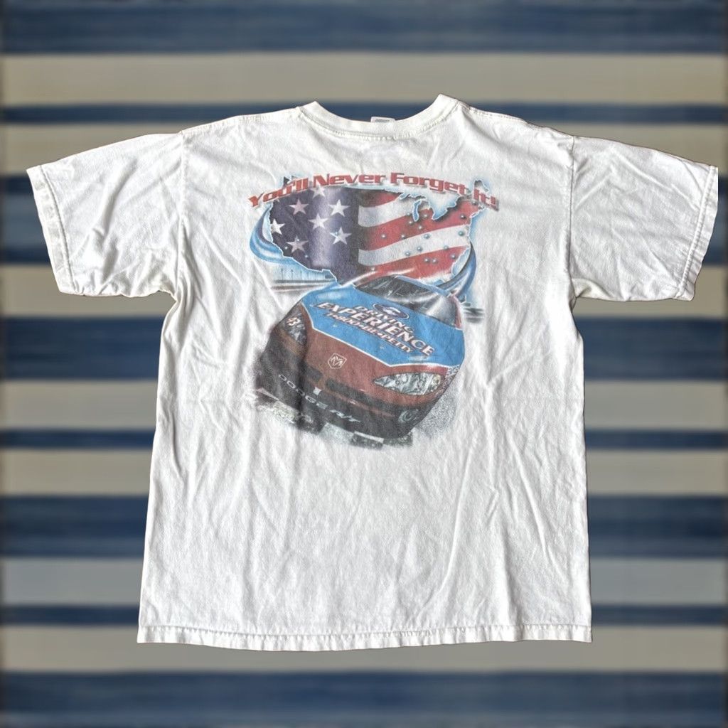 Gildan VINTAGE Richard Petty Nascar Racing T Shirt Large Double Sided Mens Short Sleeve White Cotton Size US L / EU 52-54 / 3 - 1 Thumbnail