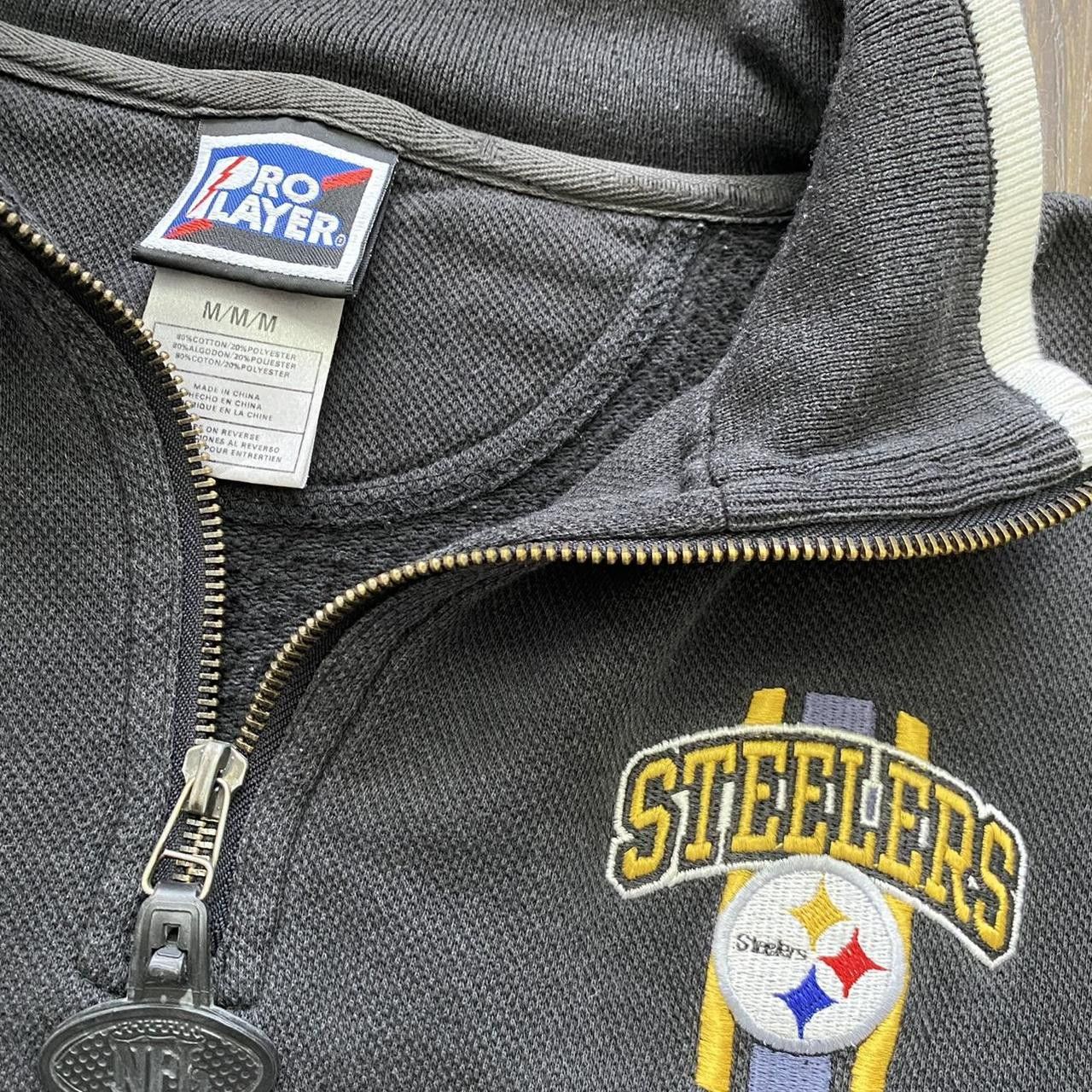 NFL × Pro Player vintage 90s Steelers pro player NFL quarter zip pull over Size US M / EU 48-50 / 2 - 2 Thumbnail