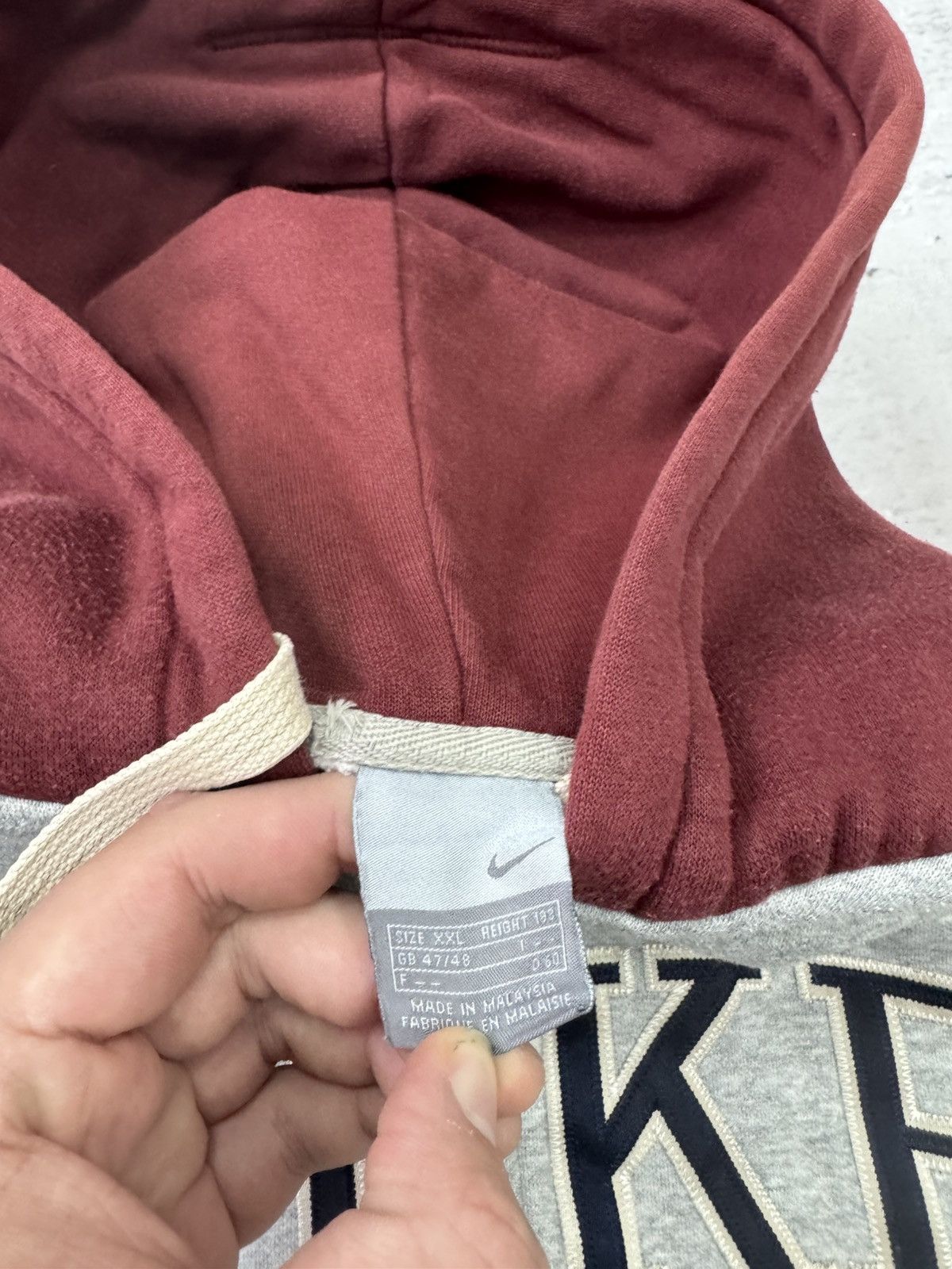 Nike × Vintage NIKE VINTAGE 00s y2k OVERSIZE BAGGY ZIP HOODIE CENTER LOGO Size US XXL / EU 58 / 5 - 9 Thumbnail