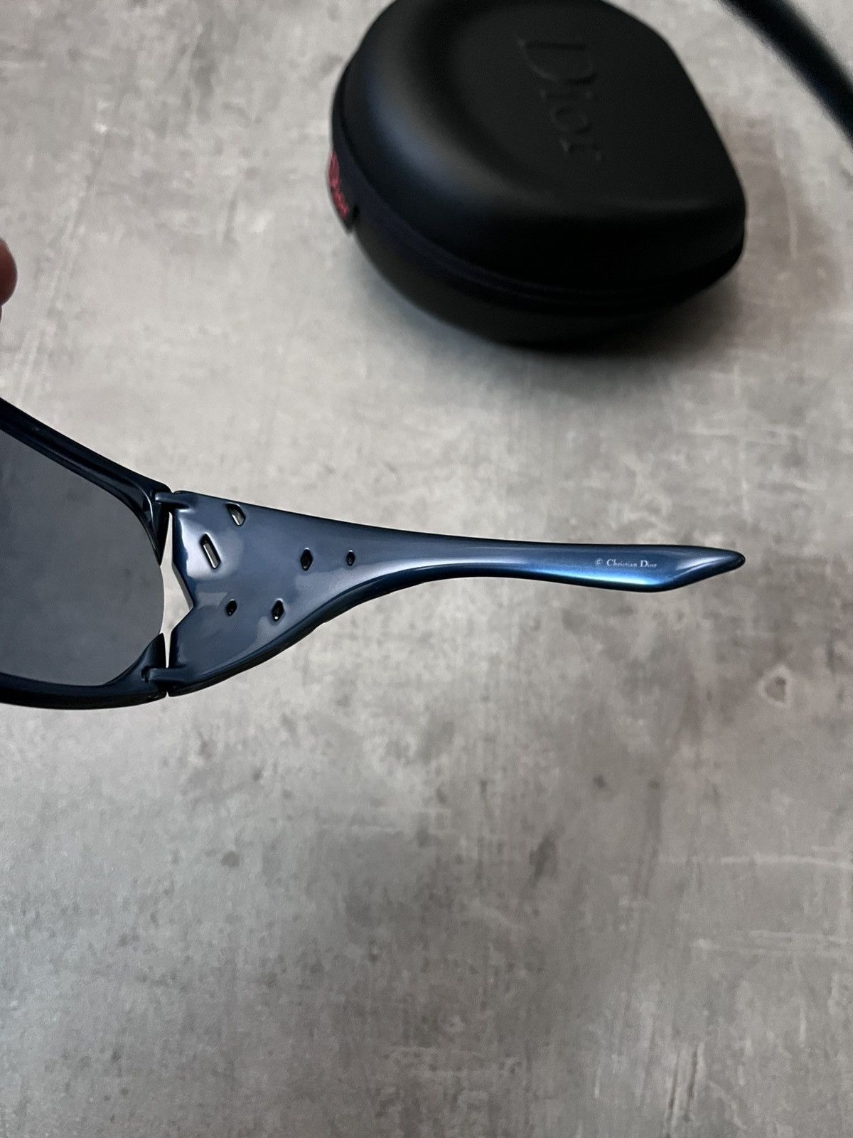 Dior Dior Logo Ribbon Oversized Sunglasses blue Size ONE SIZE - 9 Thumbnail
