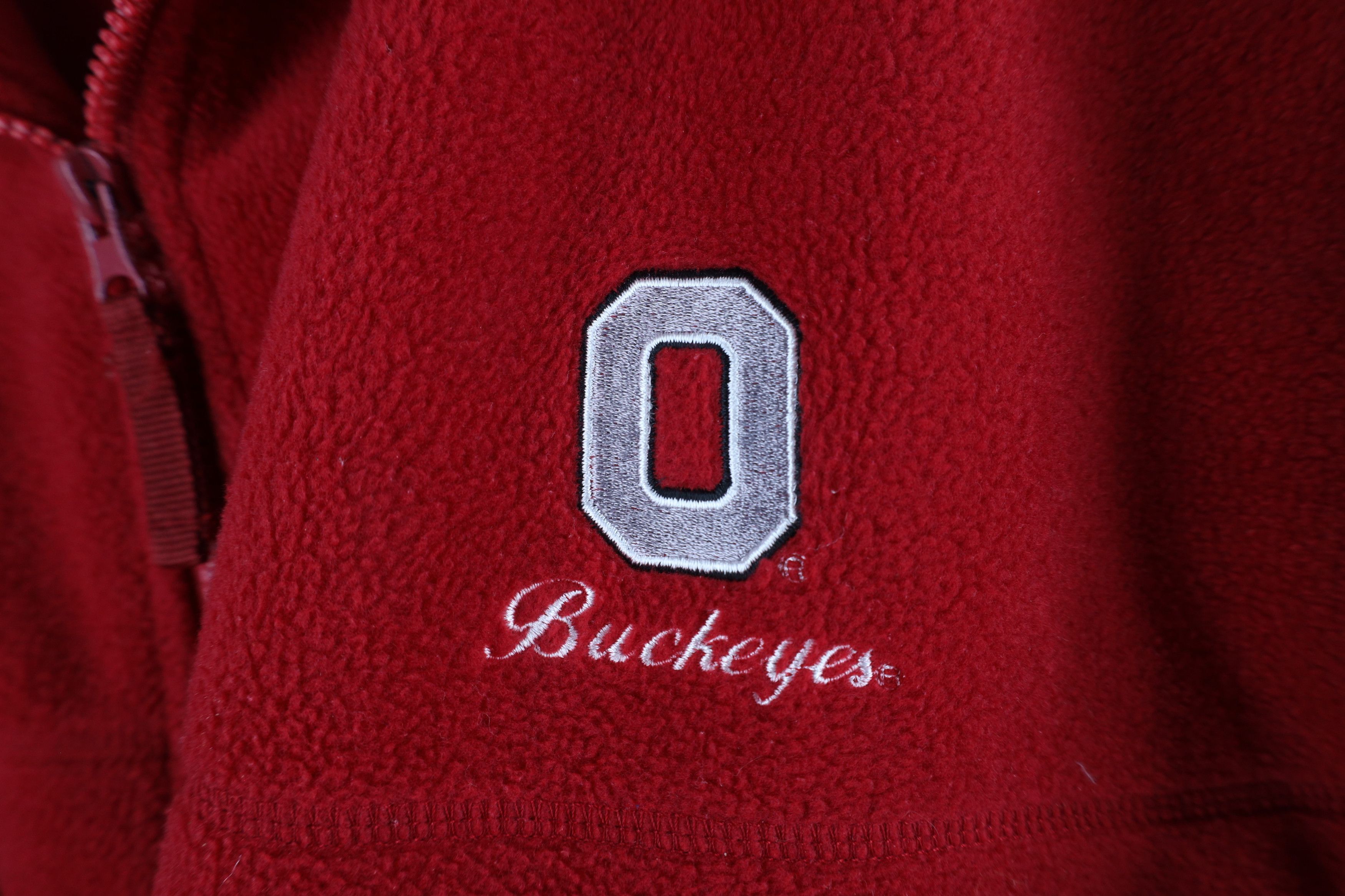 Vintage Vintage 90s Ohio State University Half Zip Fleece Sweater Size US XL / EU 56 / 4 - 4 Thumbnail