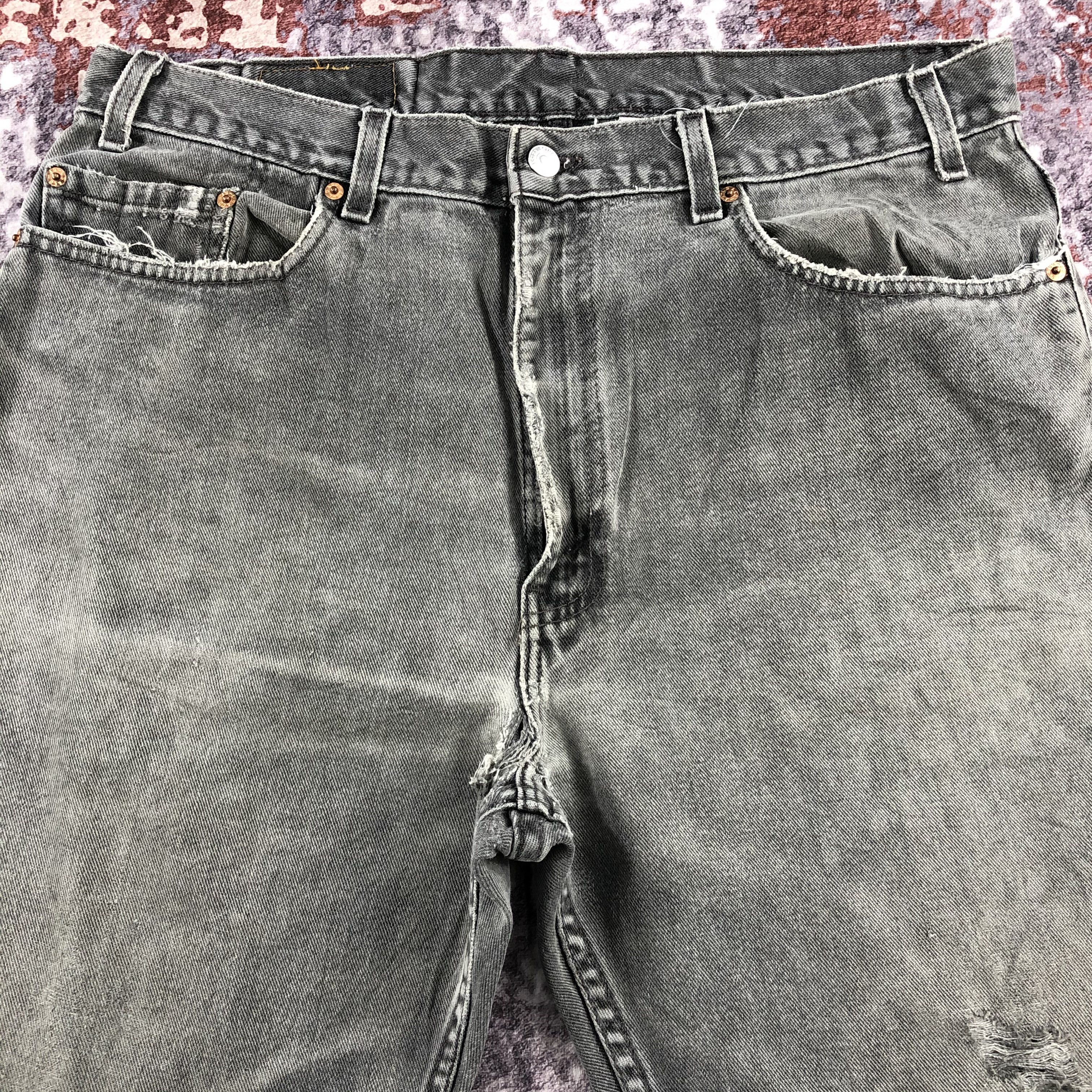 Levi's × Vintage 90s Vintage Faded Black Levis 505 Jeans-JM2630 Size US 37 - 3 Thumbnail