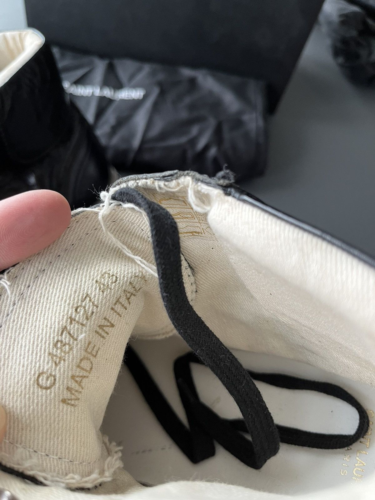 Saint Laurent Paris Super Rare Distressed Washed Saint Laurent Sneaker by Hedi Size US 9.5 / EU 42-43 - 12 Thumbnail