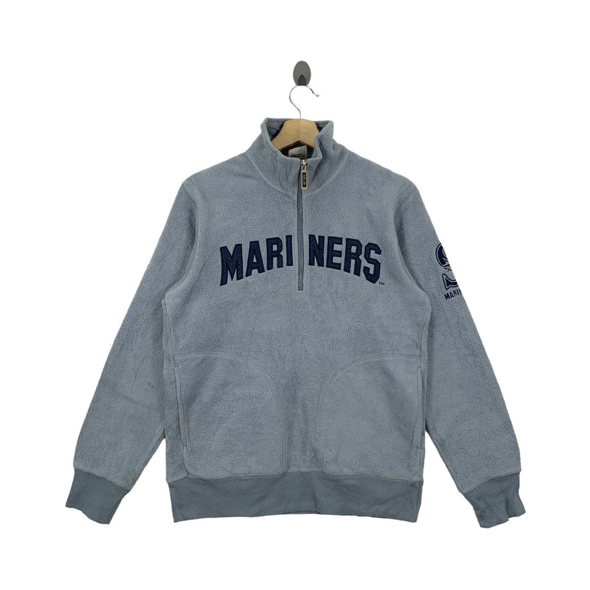 MLB SETTLE MARINERS MLB Baseball Fleece Half Zipper Sweatshirt Size US M / EU 48-50 / 2 - 1 Thumbnail