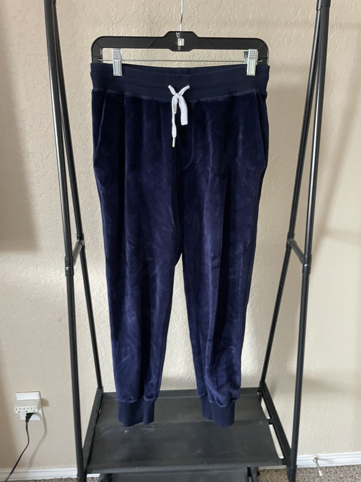 AMI Velour Cropped Drawstring joggers Size US 28 / EU 44 - 1 Thumbnail